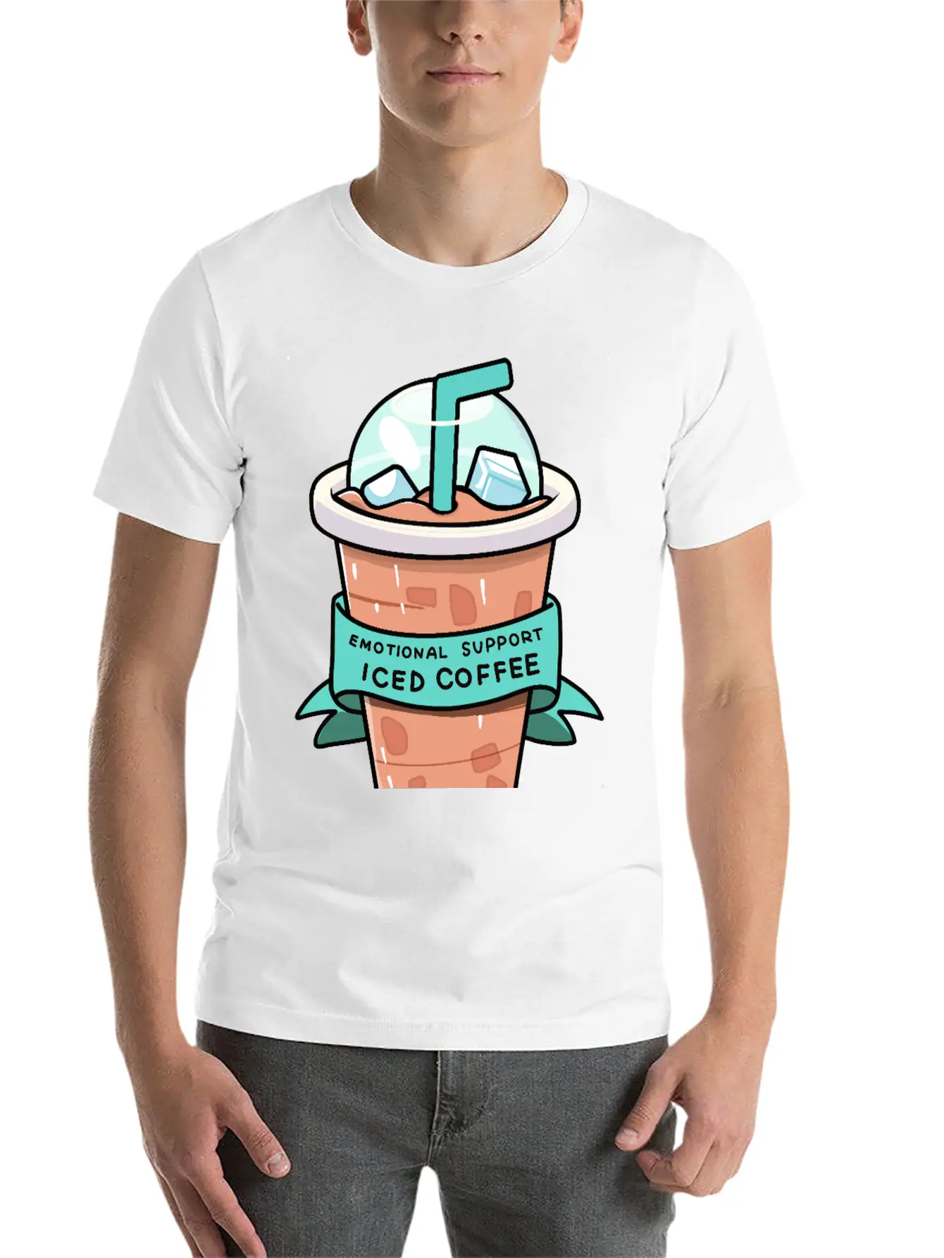 Iced Coffee Therapy Relaxed Everyday Tee – Lightweight And Durable Cotton