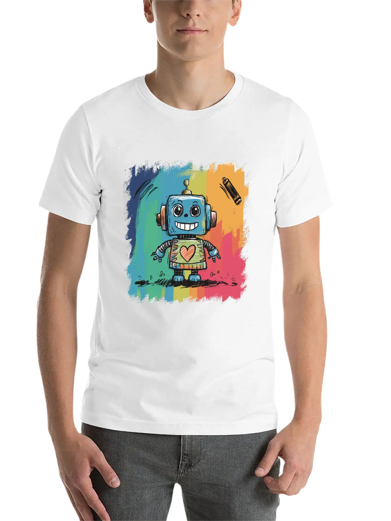 I'm A Friendly Robot Beep Boop Comfortable Minimalist Graphic Tee – Summer Style Essential