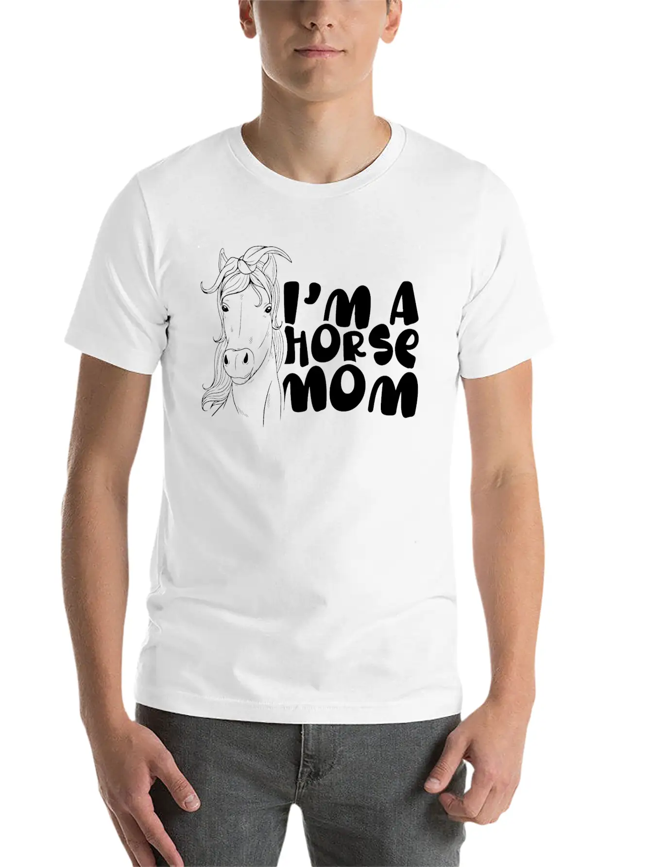 I'm A Horse Mom Equestrian Horses Riding Ride Timeless Short Sleeve Tee – Comfy And Minimalist Design