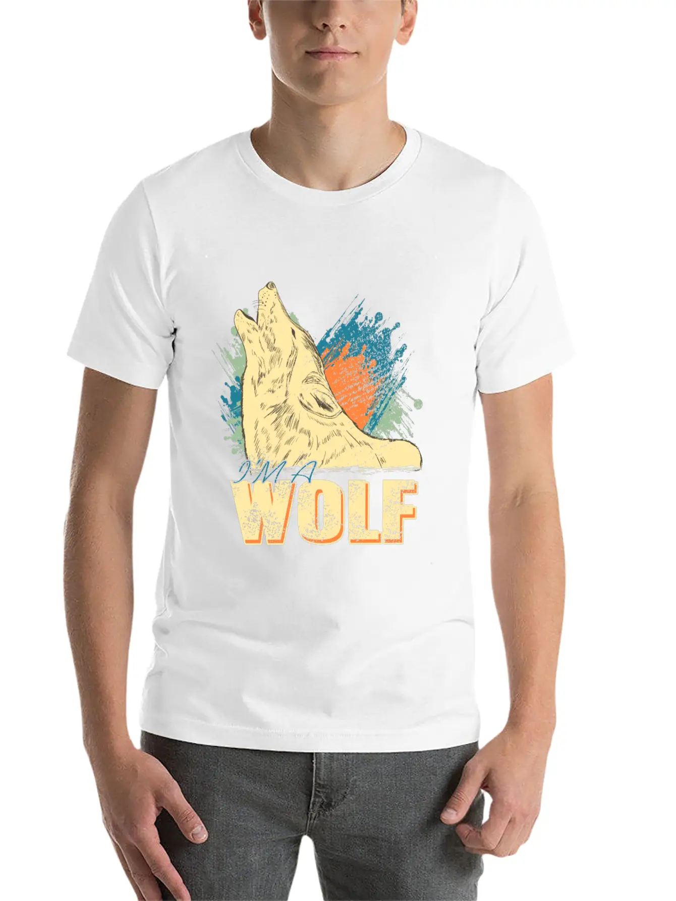 I'm A Wolf Unisex Short Sleeve Soft Cotton T-Shirt – Casual Everyday Wear