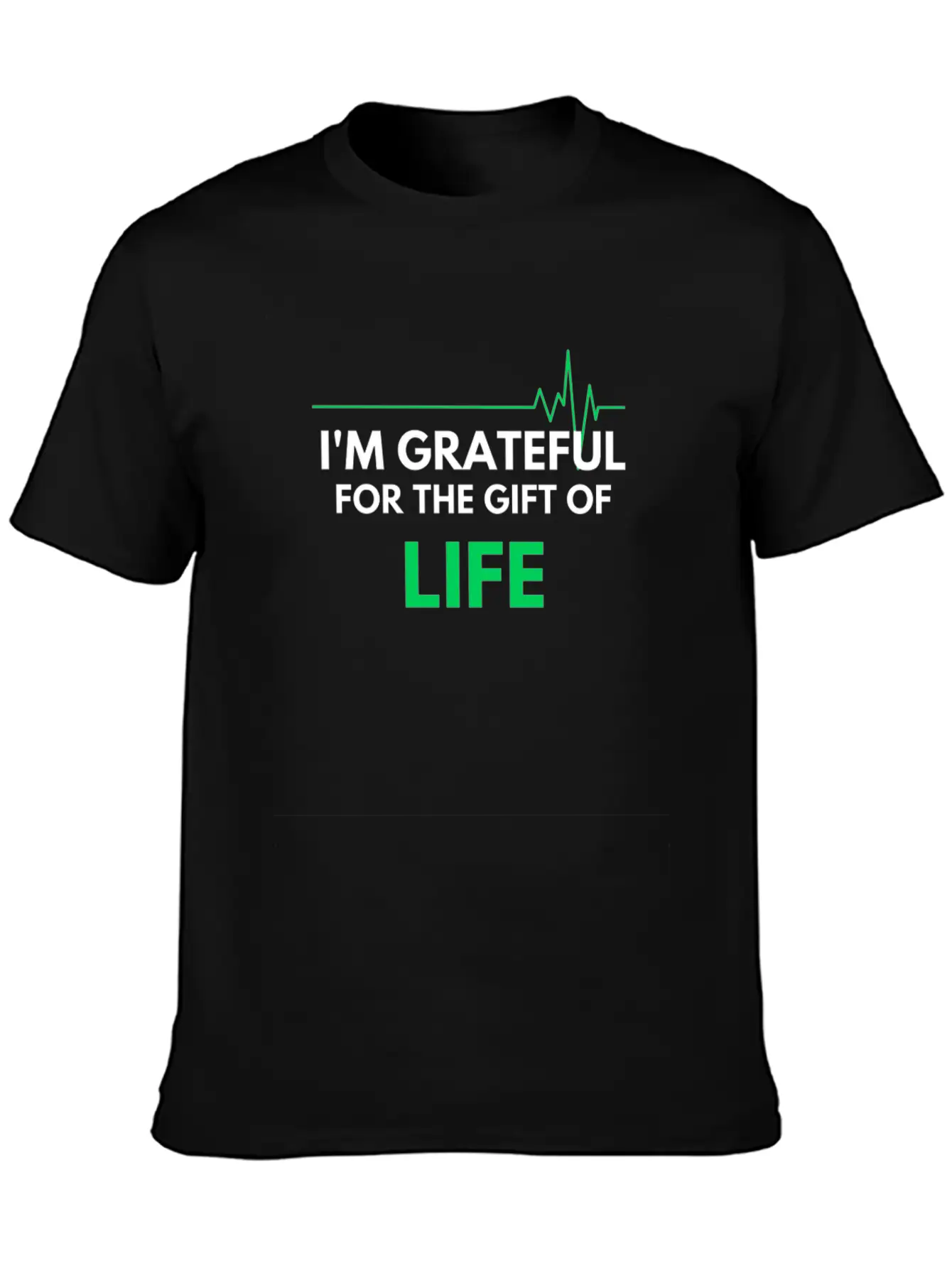 "I'm Grateful Inspirational Design" Basic Graphic T-Shirt – Daily Comfort In Soft Cotton
