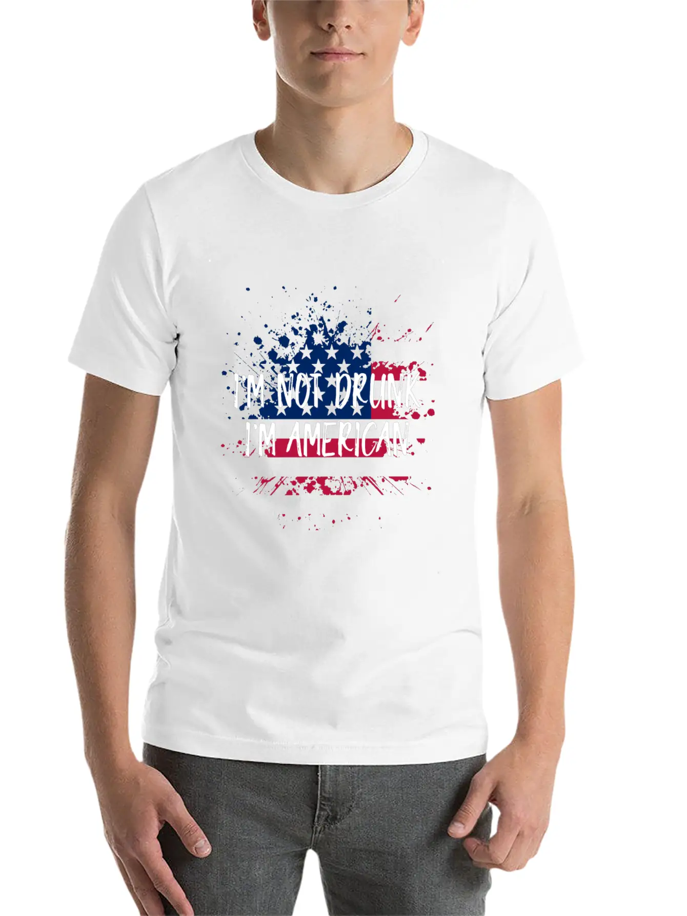 I'm Not Drunk I'm American 4th Of July Timeless Short Sleeve Tee – Comfy And Minimalist Design