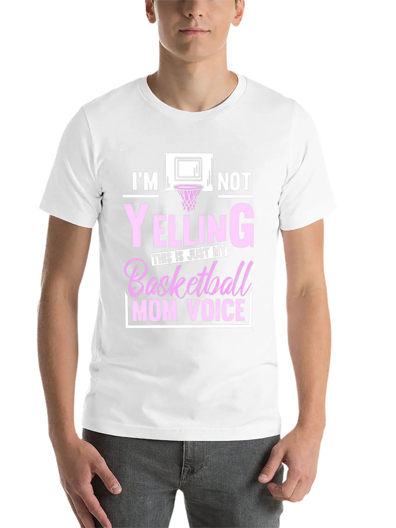 Im Not Yelling This Is Just My Baetball Mom Stylish Everyday T-Shirt – Unisex Basic Cotton Tee