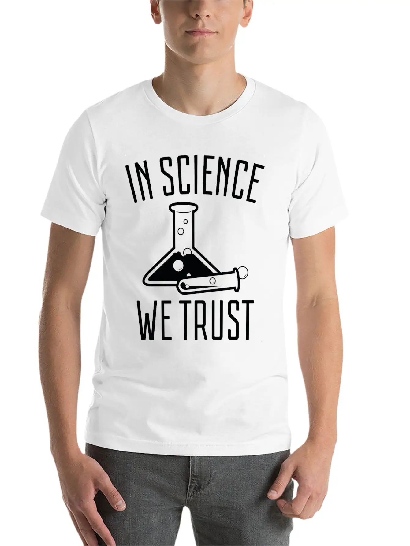 In Science We Trust Comfortable Minimalist Graphic Tee – Summer Style Essential