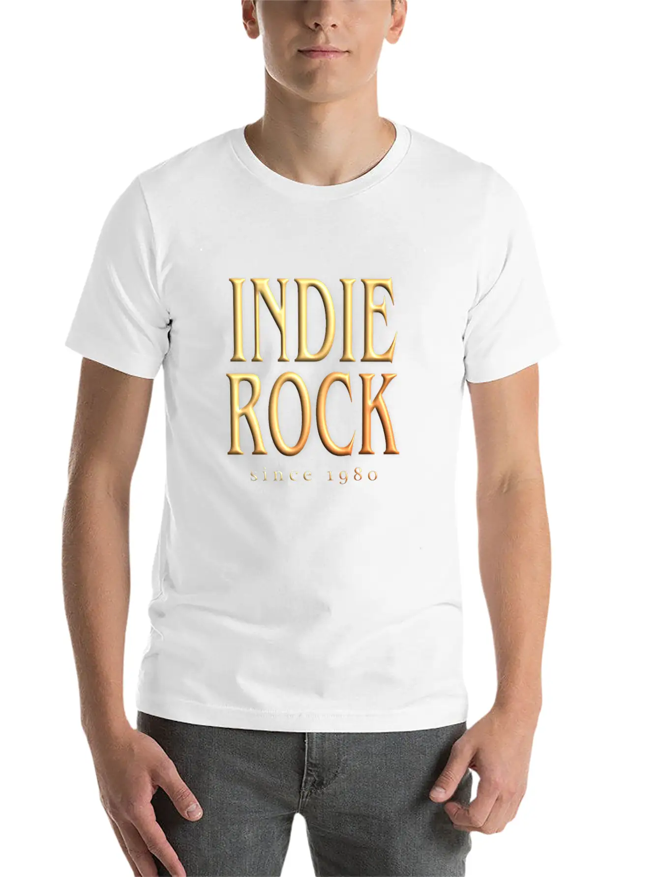 Indie Rock T-Shirt - Indie Rock Since 1980 Unisex Short Sleeve Soft Cotton T-Shirt – Casual Everyday Wear