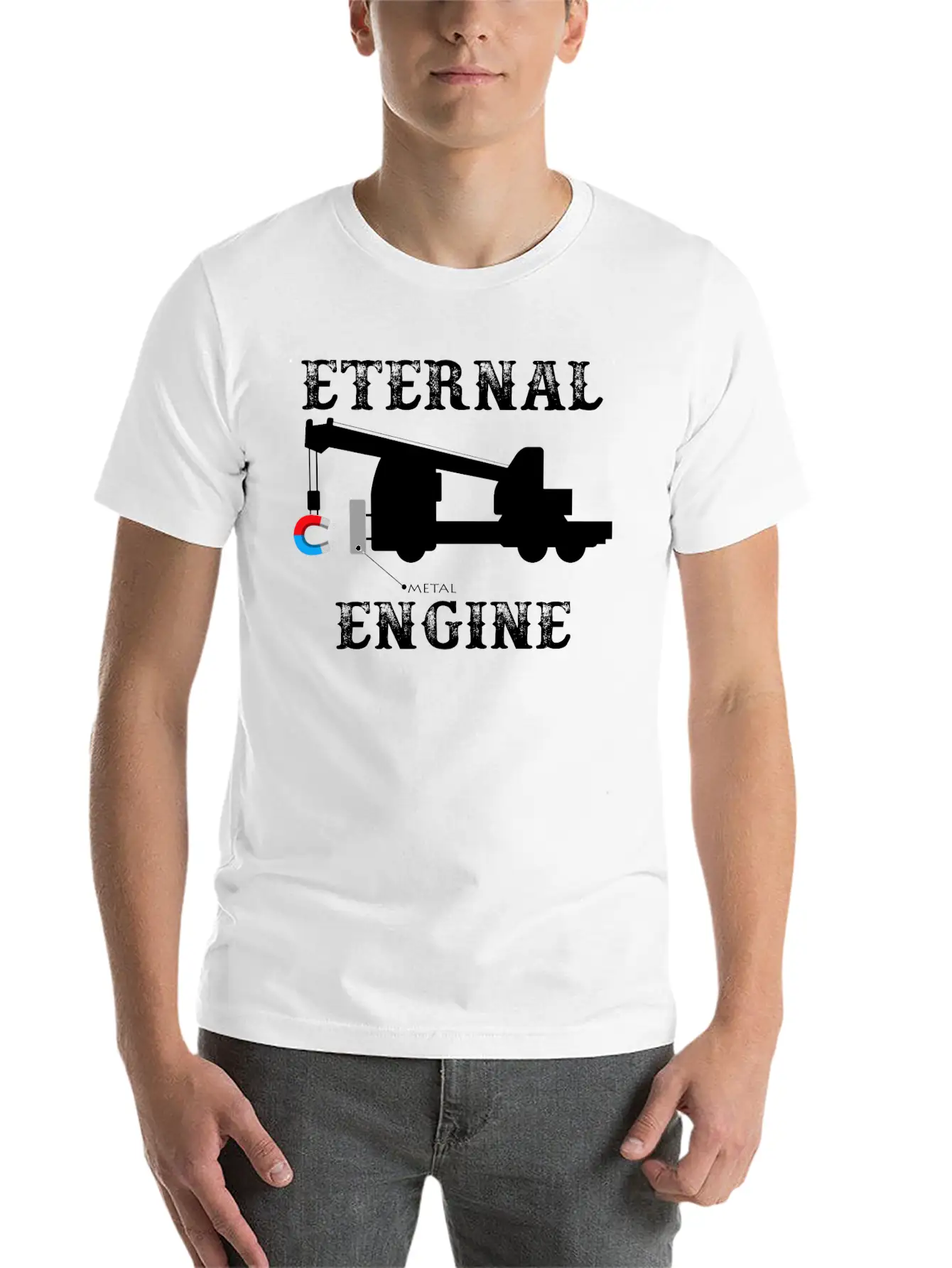 Infinite Energy Through Magnetism Essential Unisex Summer Tee – Soft Cotton Casual Fit