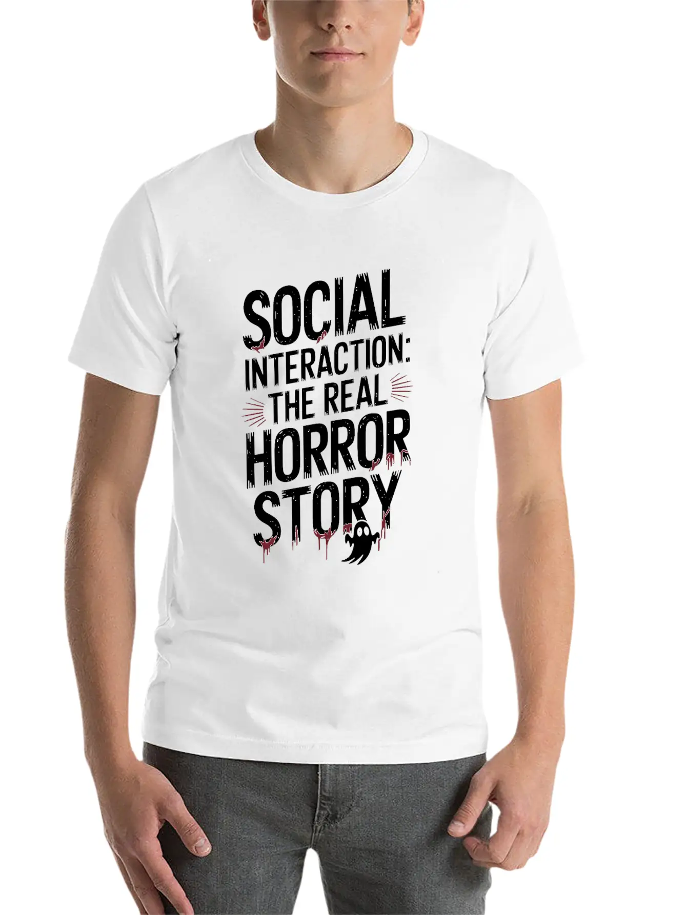 Introversion Alternative Style Emotional Unisex Short Sleeve Soft Cotton T-Shirt – Casual Everyday Wear
