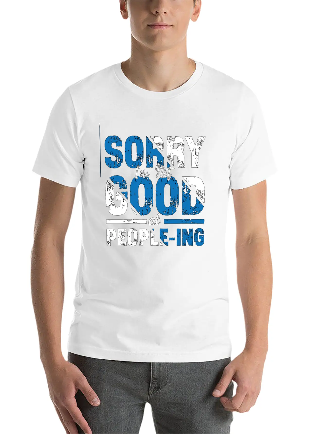 Introvert Sorry I'm Not Good Introverted Shy Essential Unisex Summer Tee – Soft Cotton Casual Fit