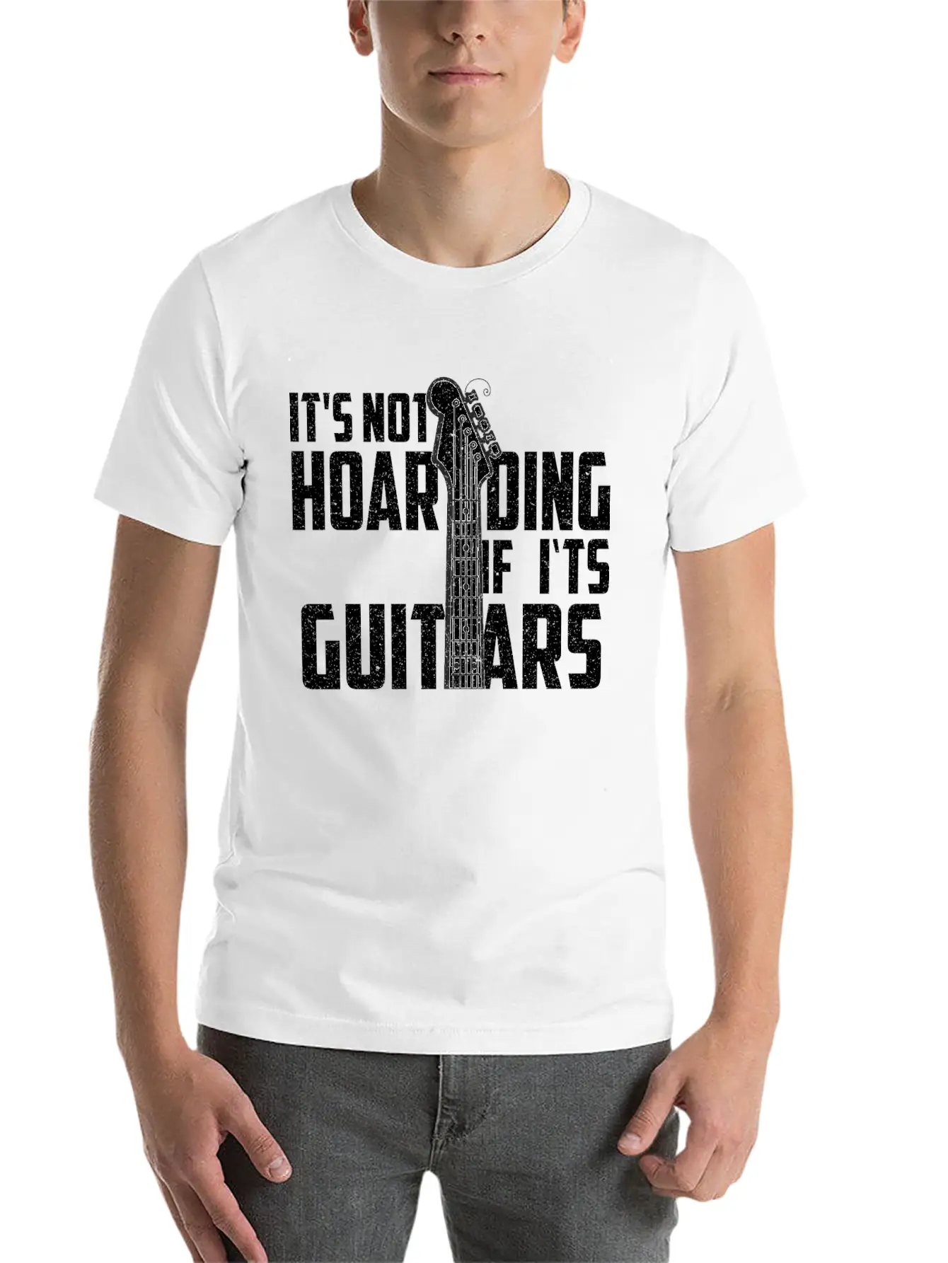 It’s Not Hoarding If It’s Guitars Musicians Unisex Short Sleeve Soft Cotton T-Shirt – Casual Everyday Wear