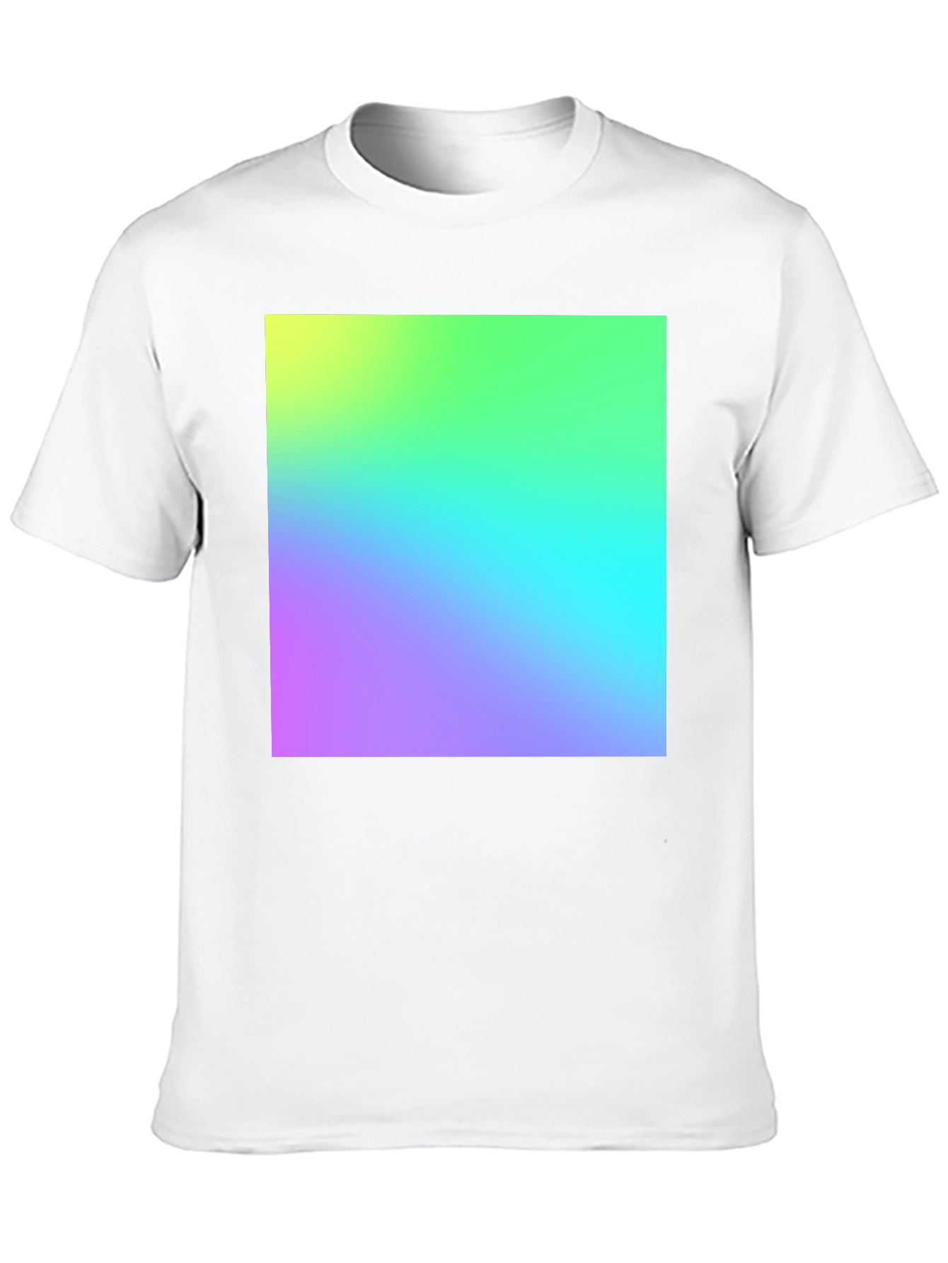 Vibrant Gradient Tee - Stylish Black Cotton Blend T-Shirt