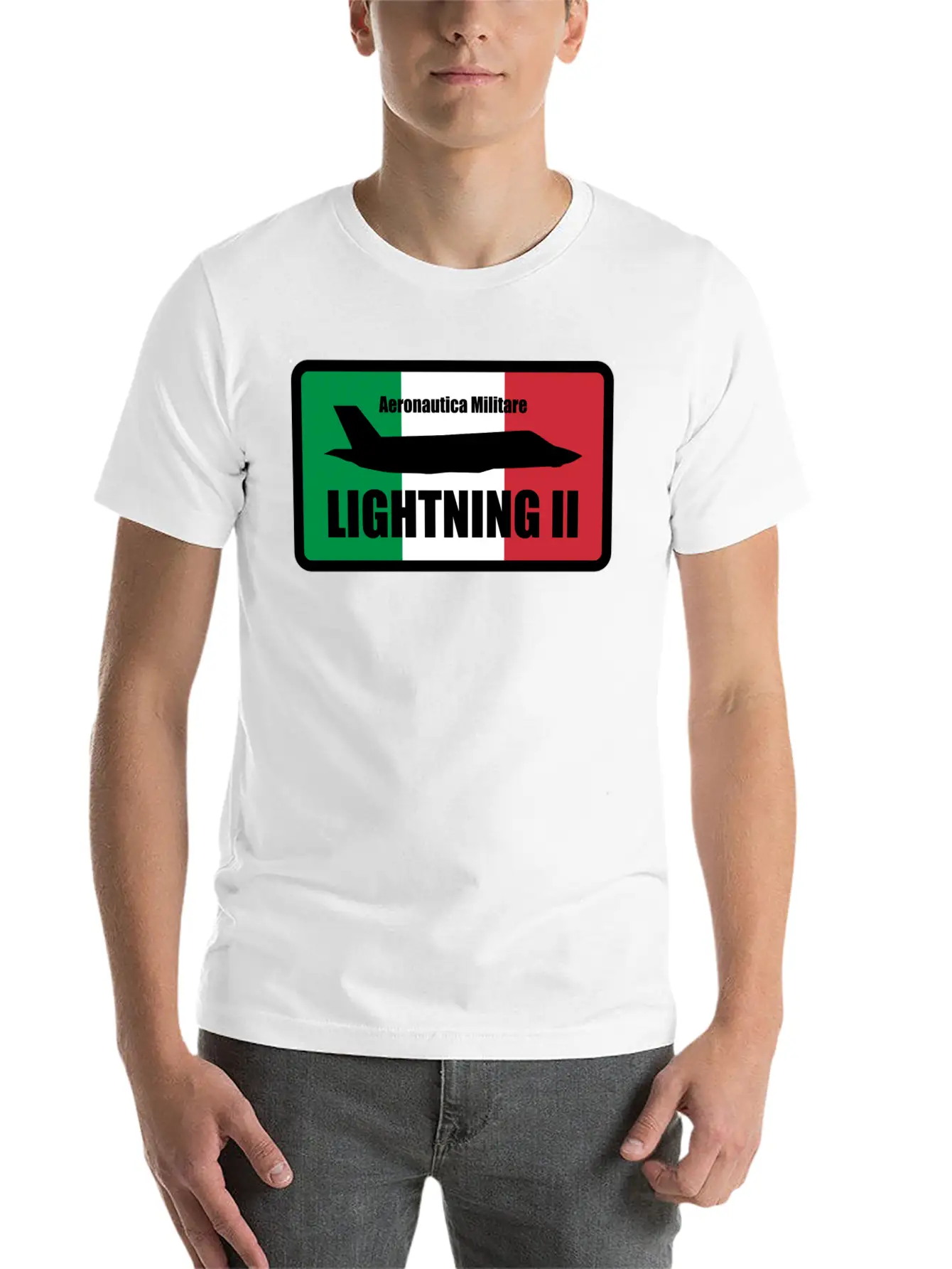 Italian F35 Lightning Small Logo Trending Comfortable Minimalist Graphic Tee – Summer Style Essential