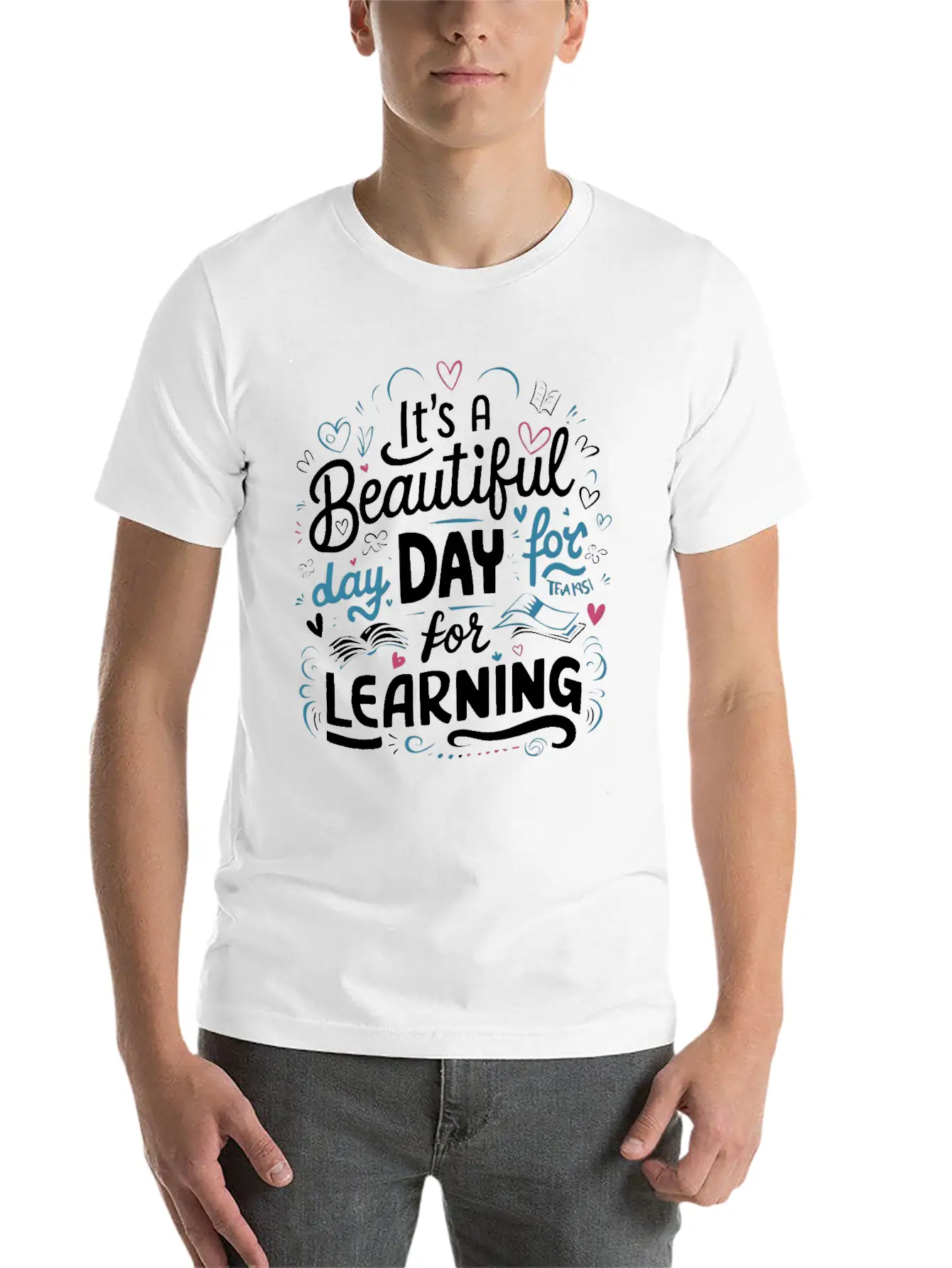It's A Beautiful Day For Learning Comfortable Minimalist Graphic Tee – Summer Style Essential