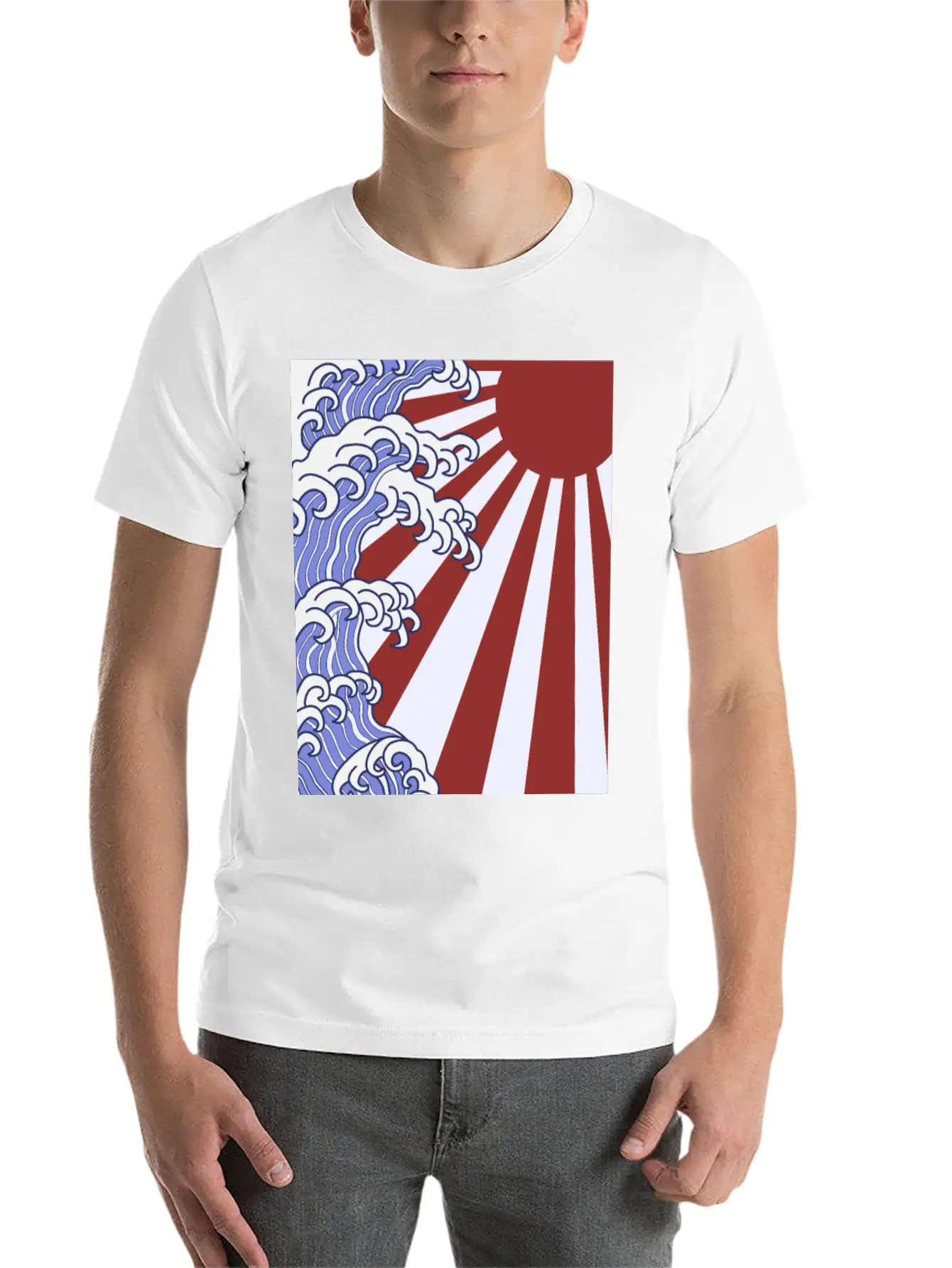 Japanese Waves Stylish Everyday T-Shirt – Unisex Basic Cotton Tee