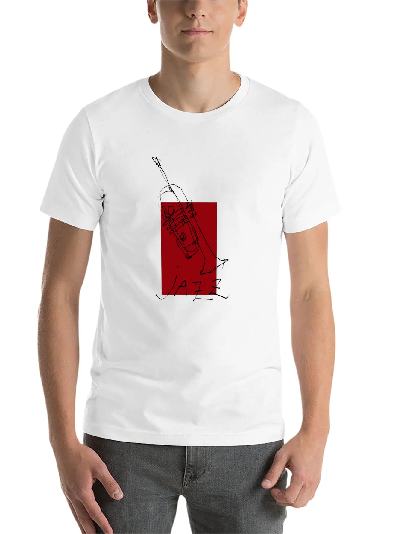 Jazz Trumpet Black 1 Basic Graphic T-Shirt – Daily Comfort In Soft Cotton