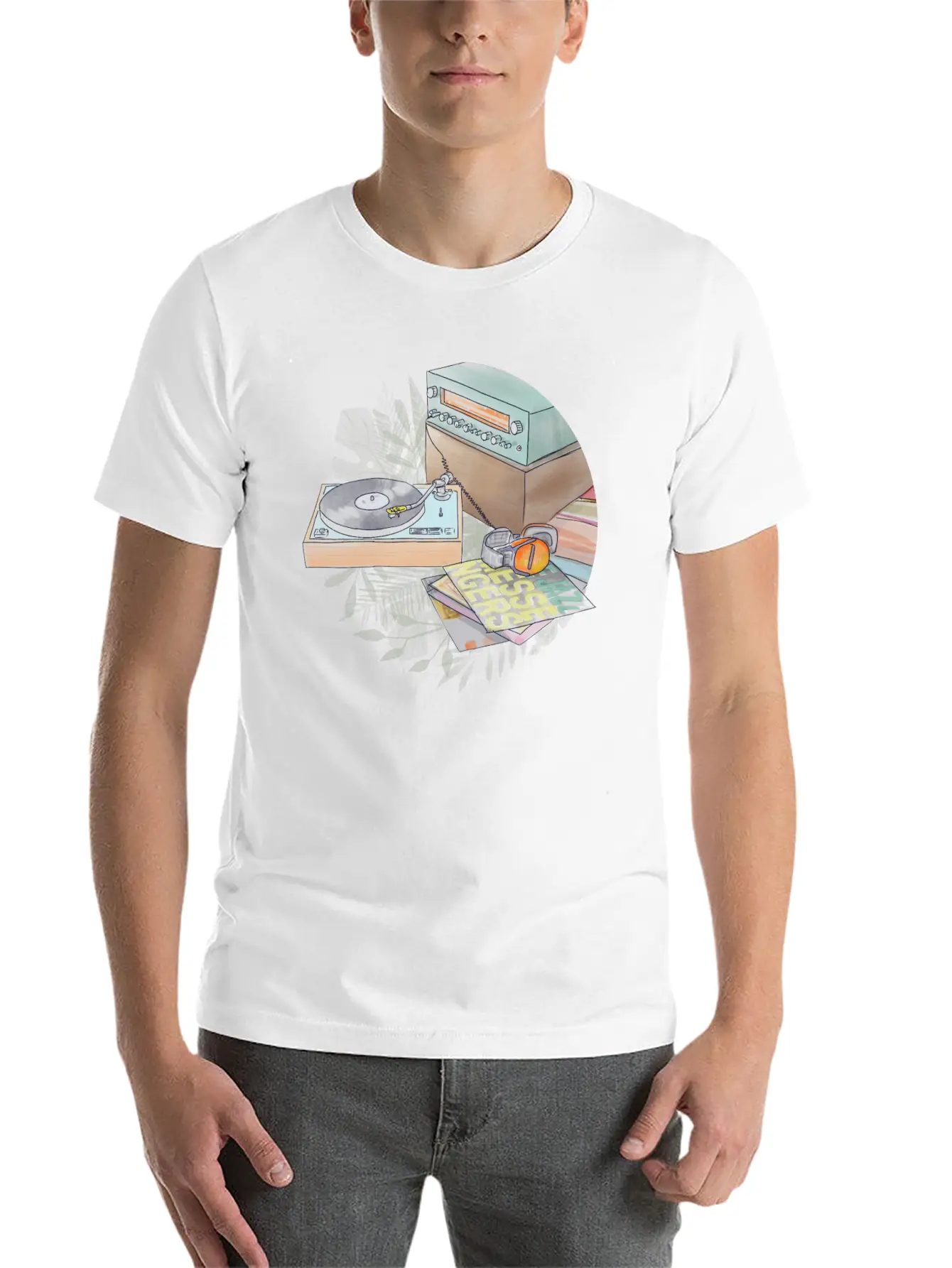 Jazz Vinyl Day Comfortable Minimalist Graphic Tee – Summer Style Essential