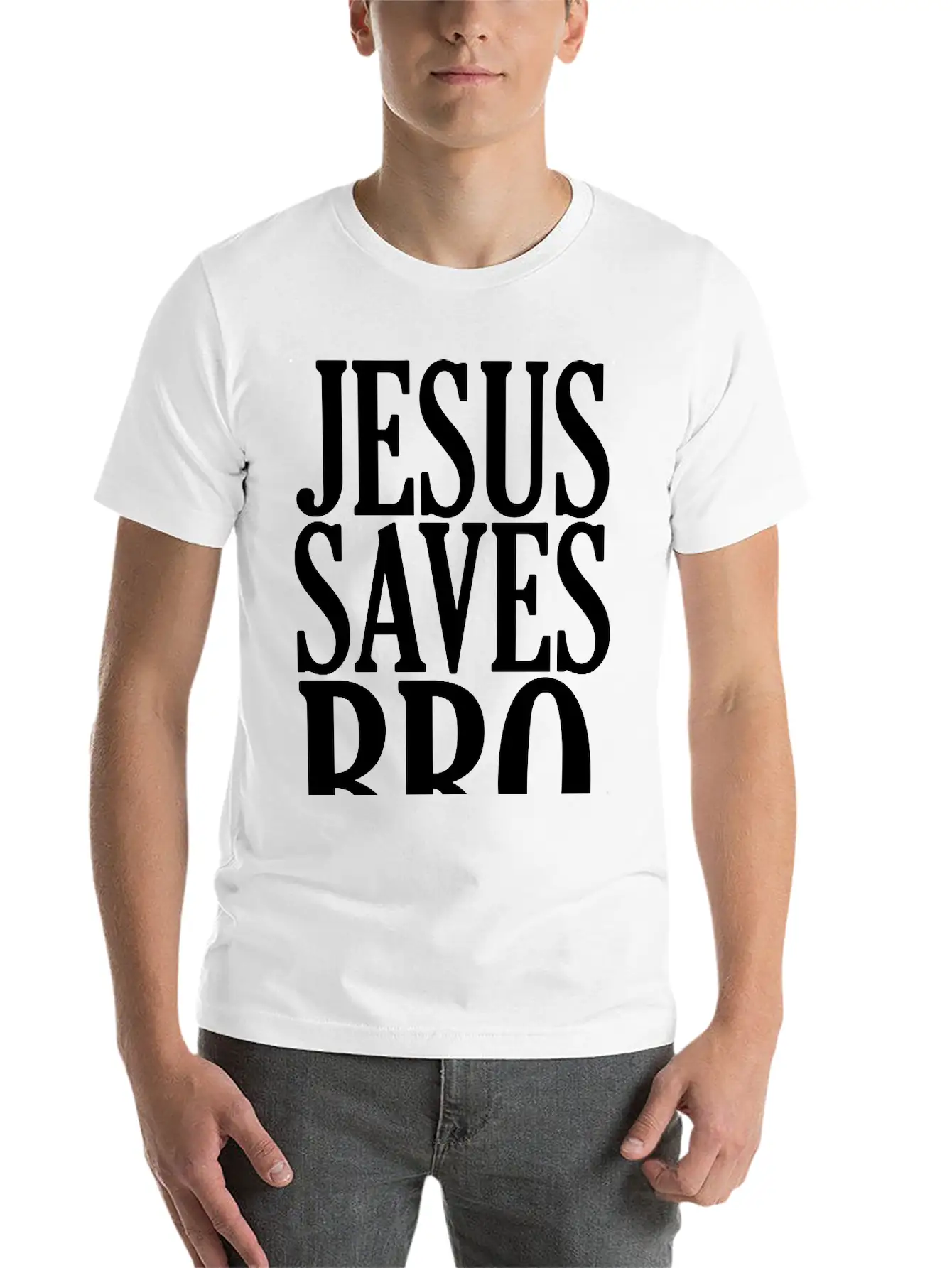 JESUS SAVES BRO Christian Gospel Christmas T-shirt Unisex Short Sleeve Soft Cotton T-Shirt – Casual Everyday Wear