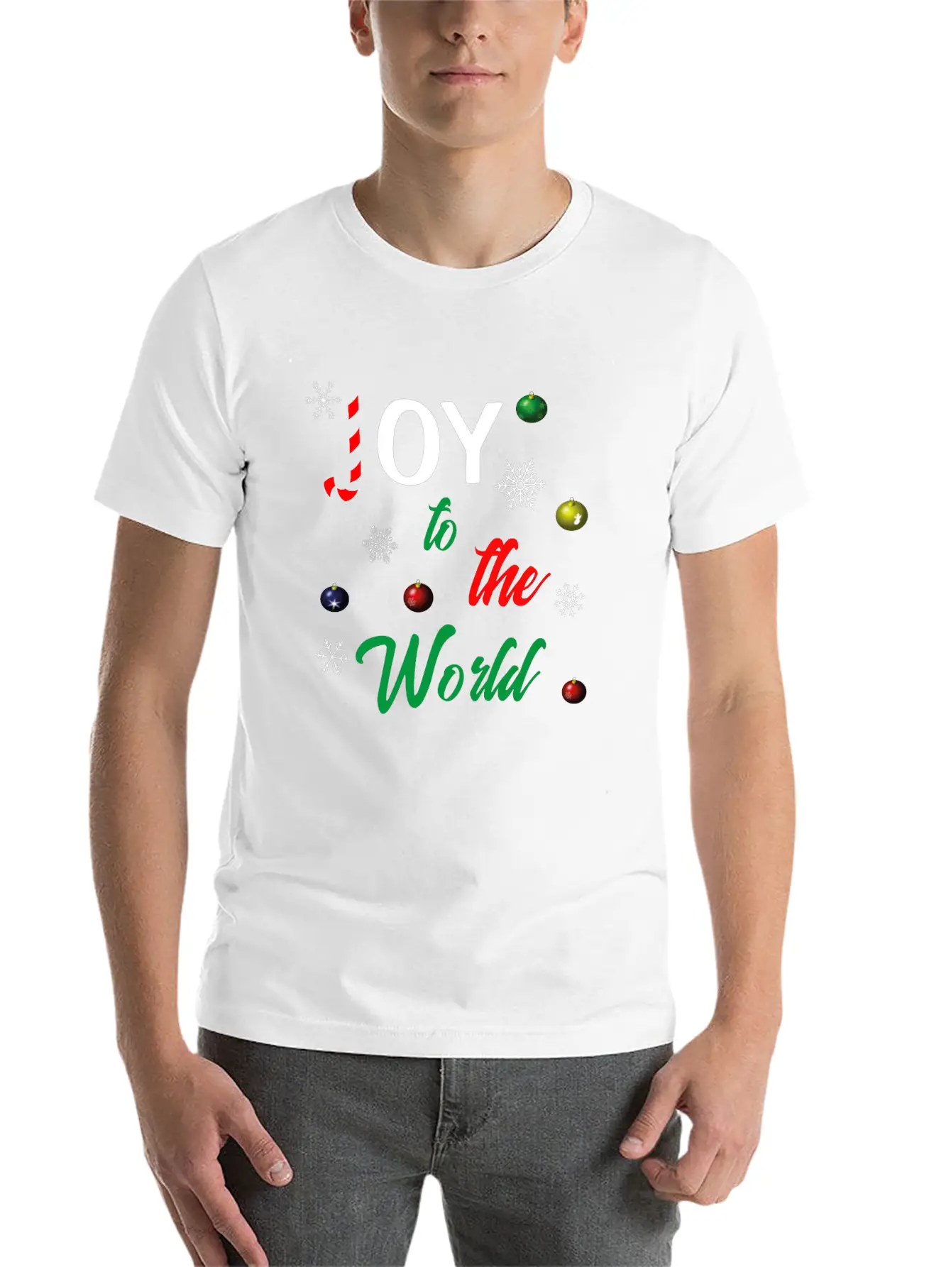 Joy To The World Unisex Short Sleeve Soft Cotton T-Shirt – Casual Everyday Wear