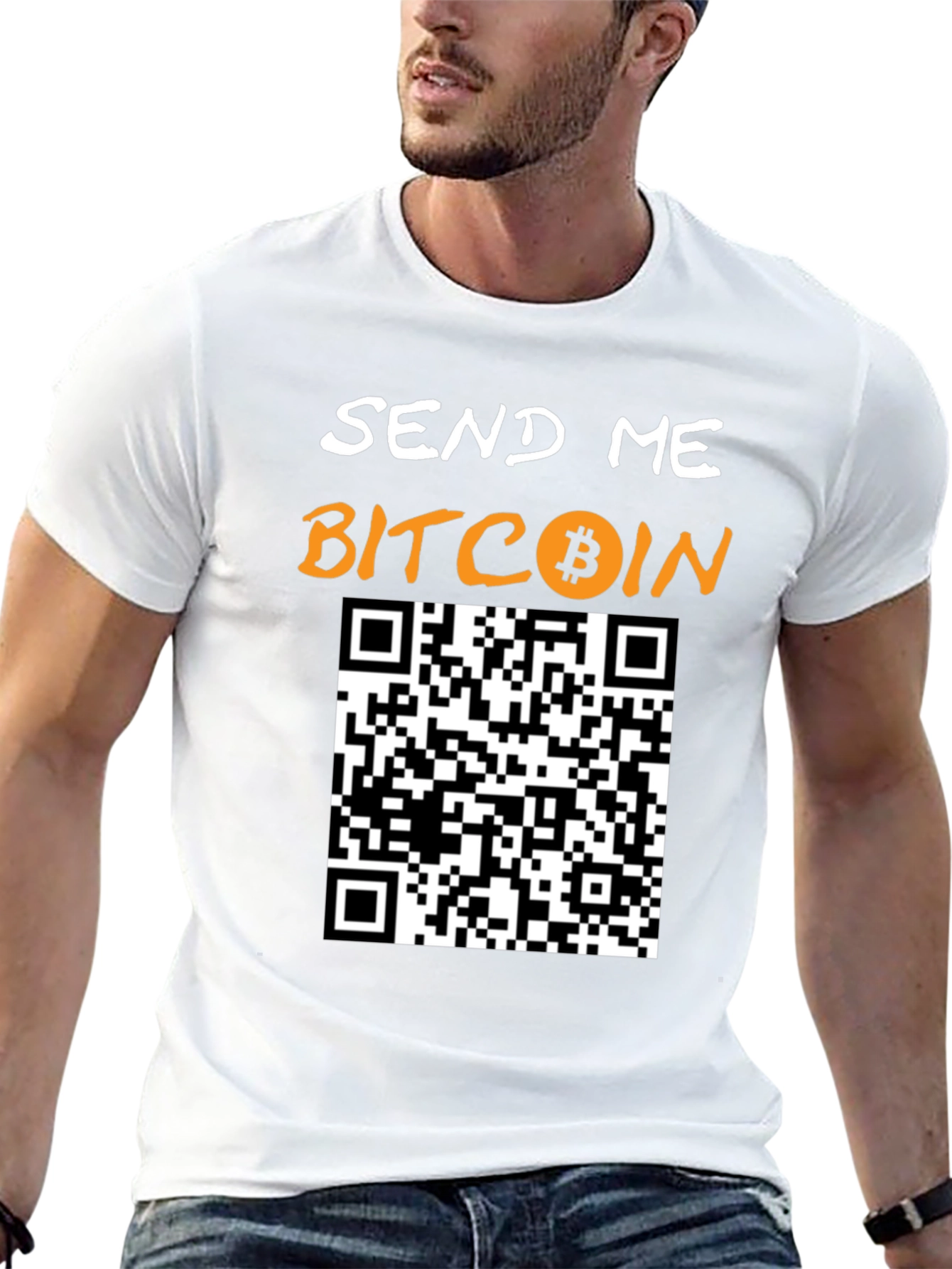 Send Me Bitcoin T-Shirt with QR Code