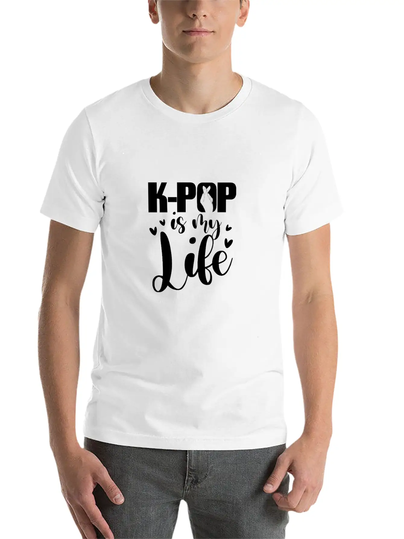 K-Pop Is My Life Basic Graphic T-Shirt – Daily Comfort In Soft Cotton