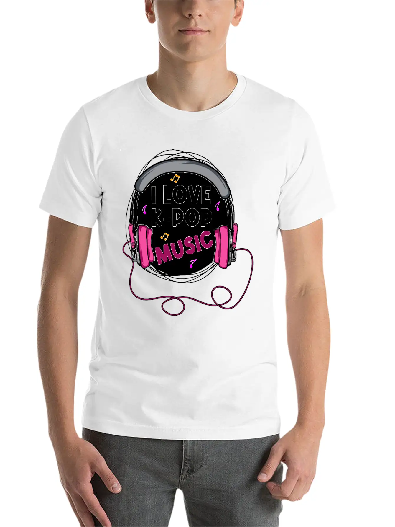 K-POP Music Kpop Addict Gift Stylish Everyday T-Shirt – Unisex Basic Cotton Tee
