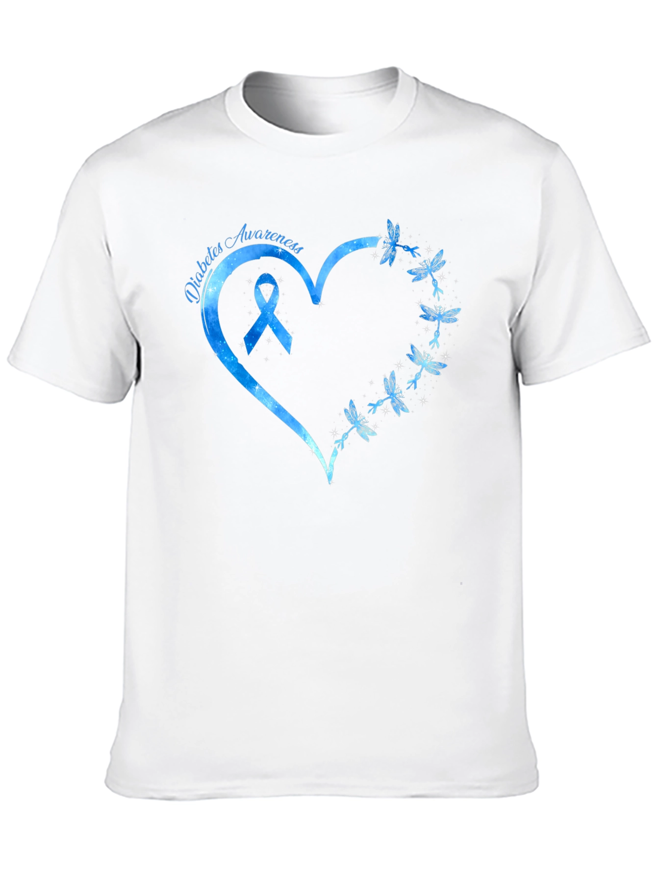 Diabetes Awareness Dragonfly Heart T-Shirt