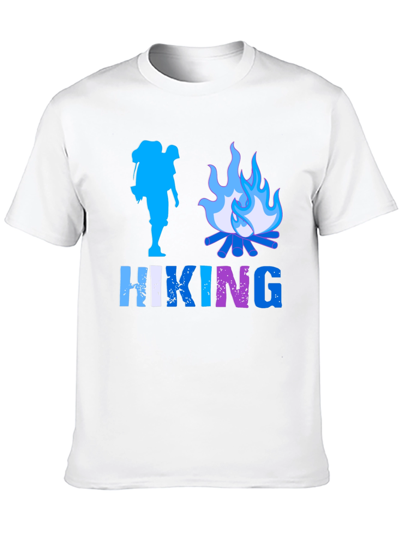 Hiking Adventure Graphic Tee - Black Cotton Shirt