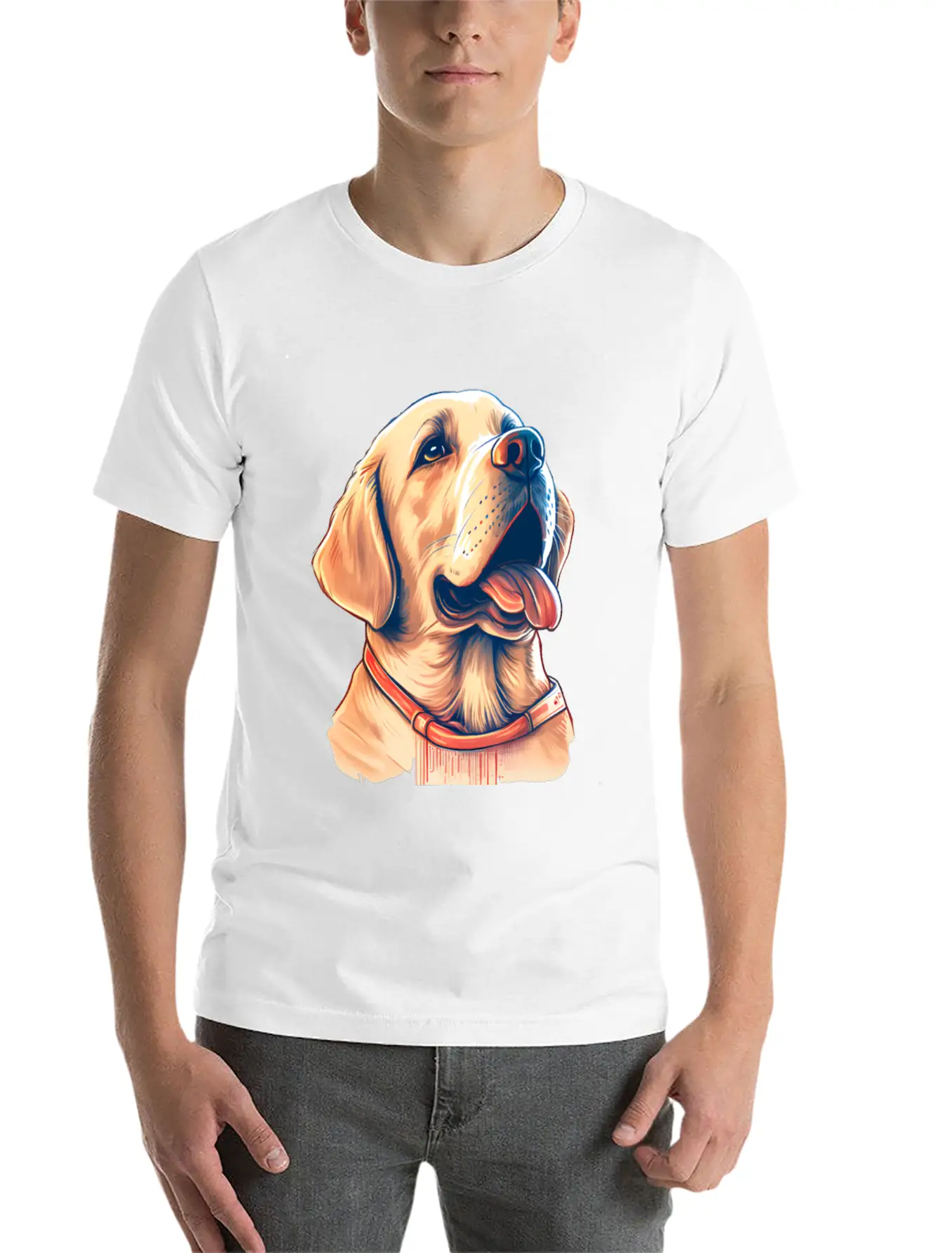 Kawaii Cute Dog For Dog Lover Unisex Short Sleeve Soft Cotton T-Shirt – Casual Everyday Wear