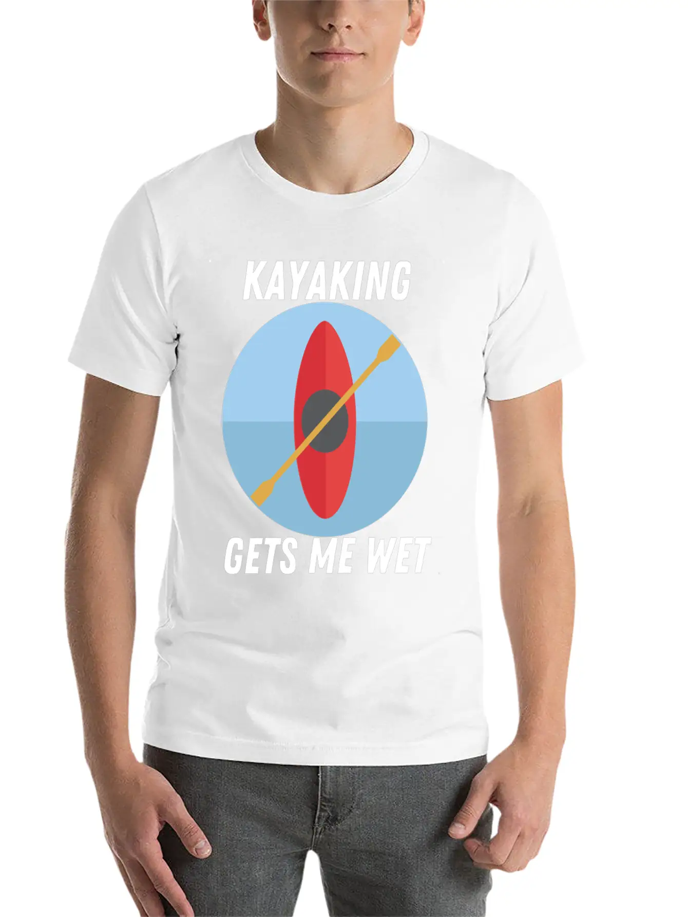 Kayaking Gets Me Wet Classic T Shirt Unisex Short Sleeve Soft Cotton T-Shirt – Casual Everyday Wear