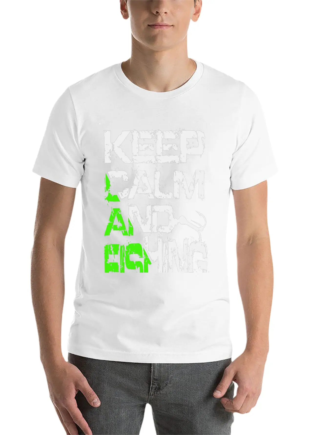Keep Calm And Fishing Basic Graphic T-Shirt – Daily Comfort In Soft Cotton