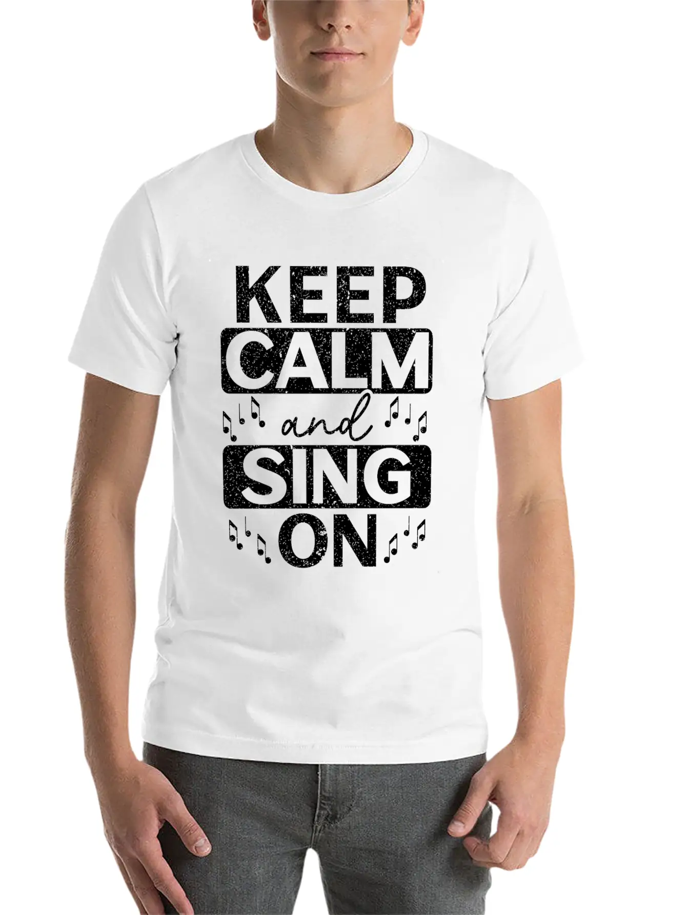 Keep Calm And Sing On Singer Music Karaoke Comfortable Minimalist Graphic Tee – Summer Style Essential