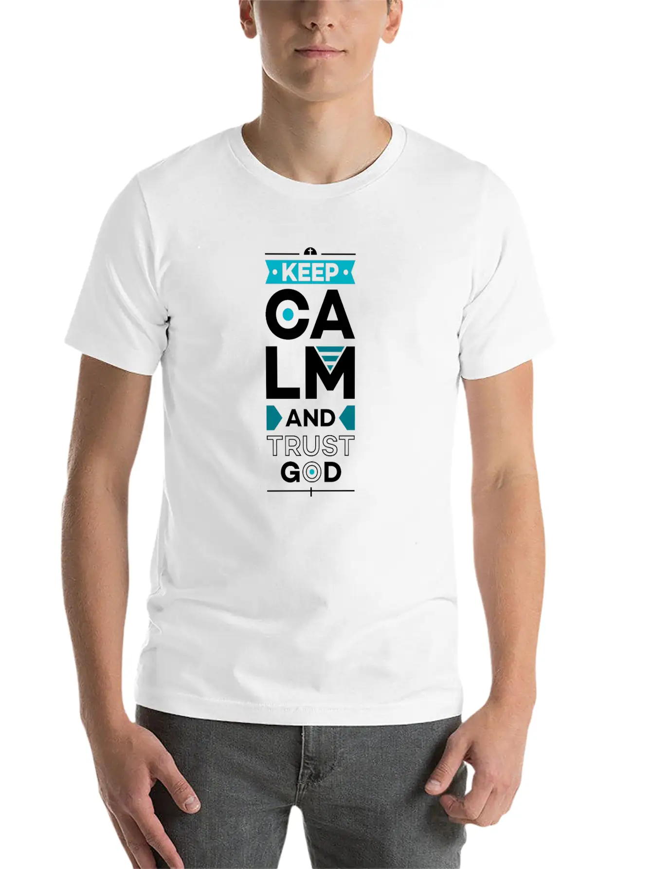 Keep Calm And Trust God Basic Graphic T-Shirt – Daily Comfort In Soft Cotton