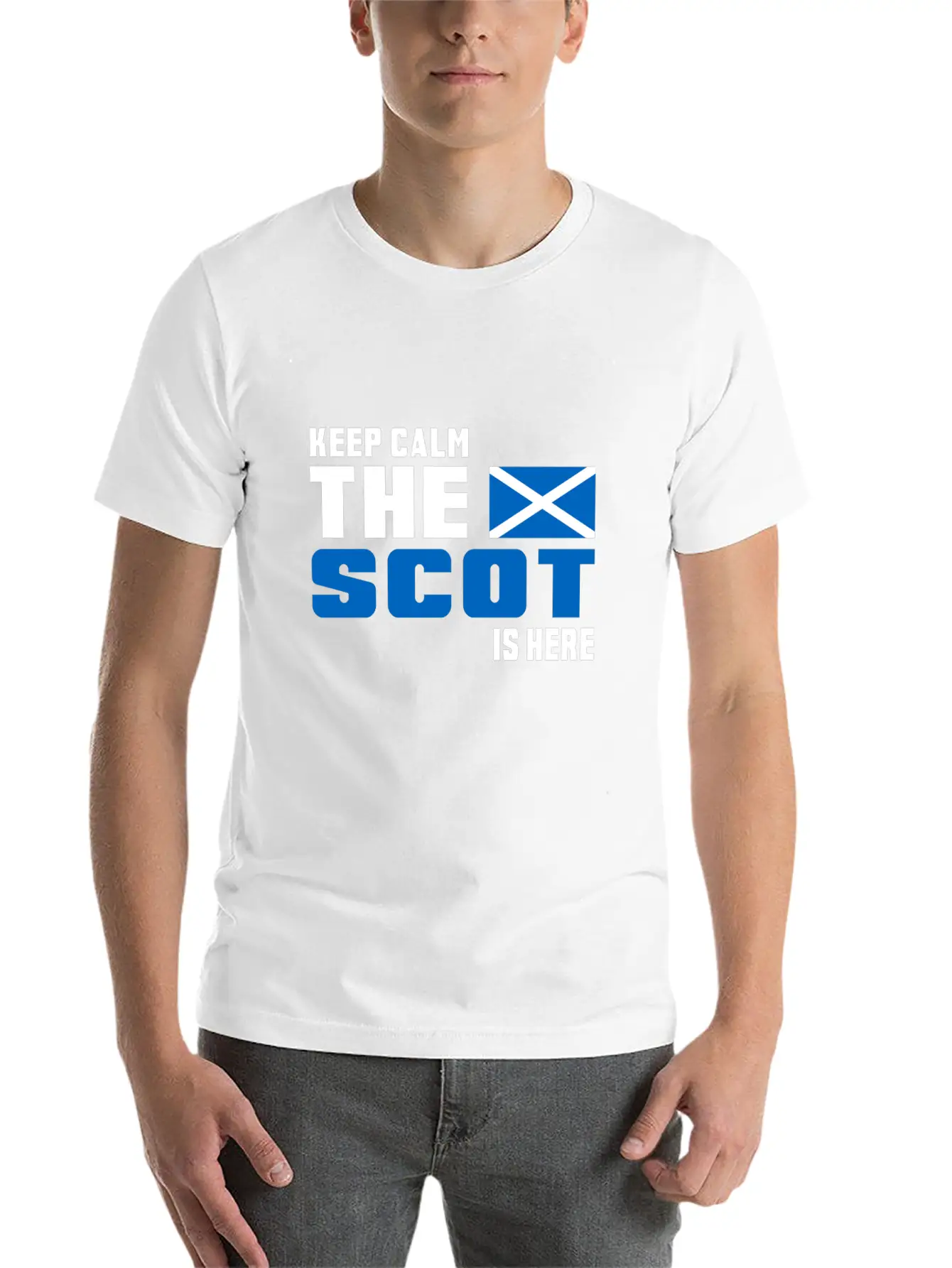 Keep Calm Scotland Design Gift Idea Basic Graphic T-Shirt – Daily Comfort In Soft Cotton
