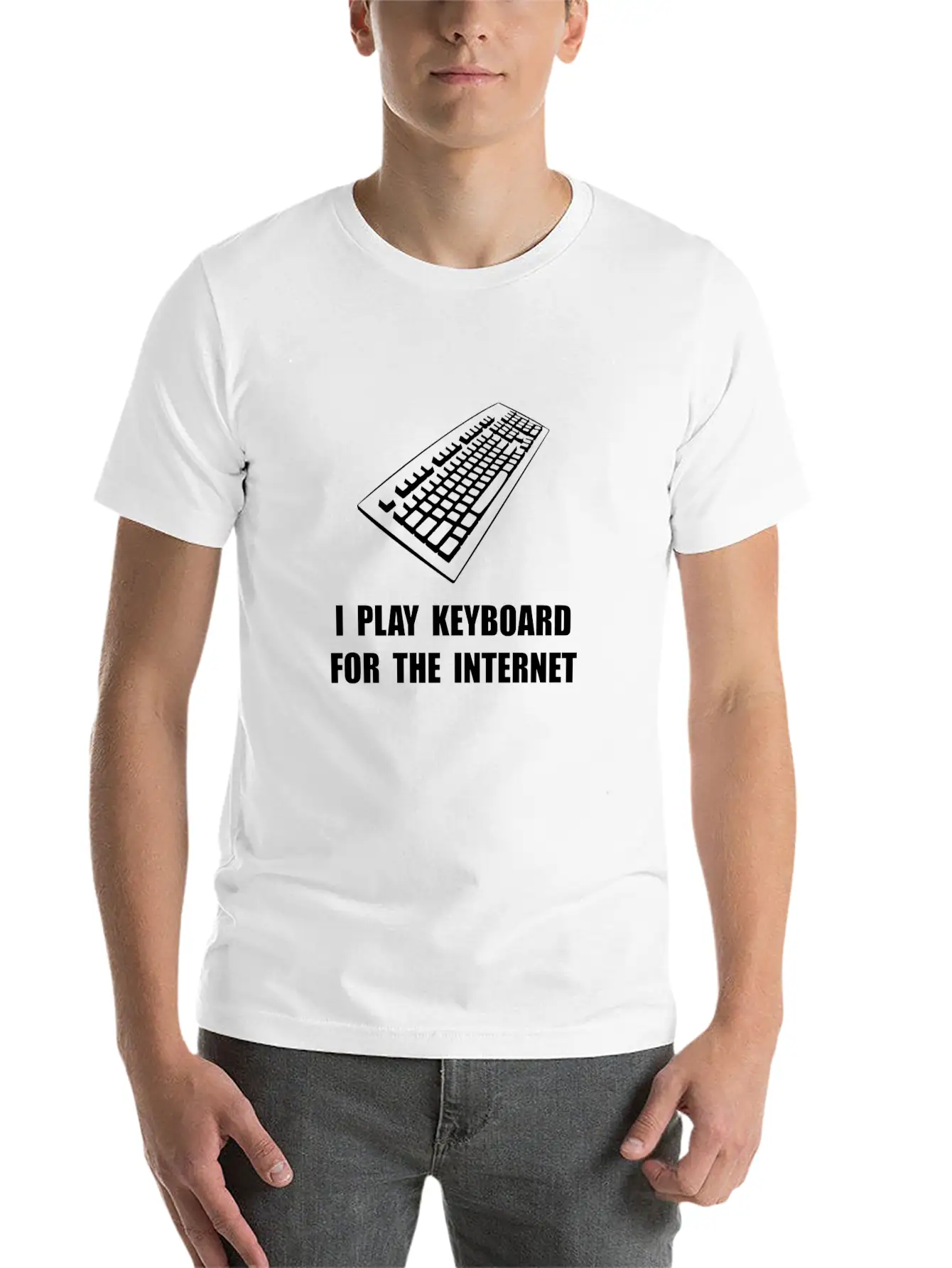 Keyboard Internet Unisex Short Sleeve Soft Cotton T-Shirt – Casual Everyday Wear
