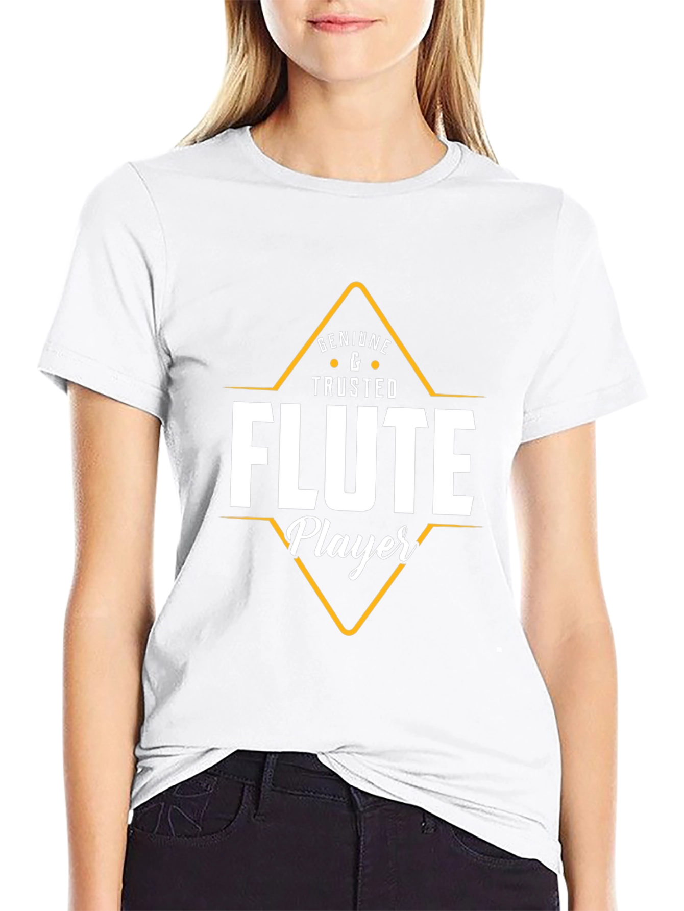 Flute Player Graphic Tee - Musicians Gift