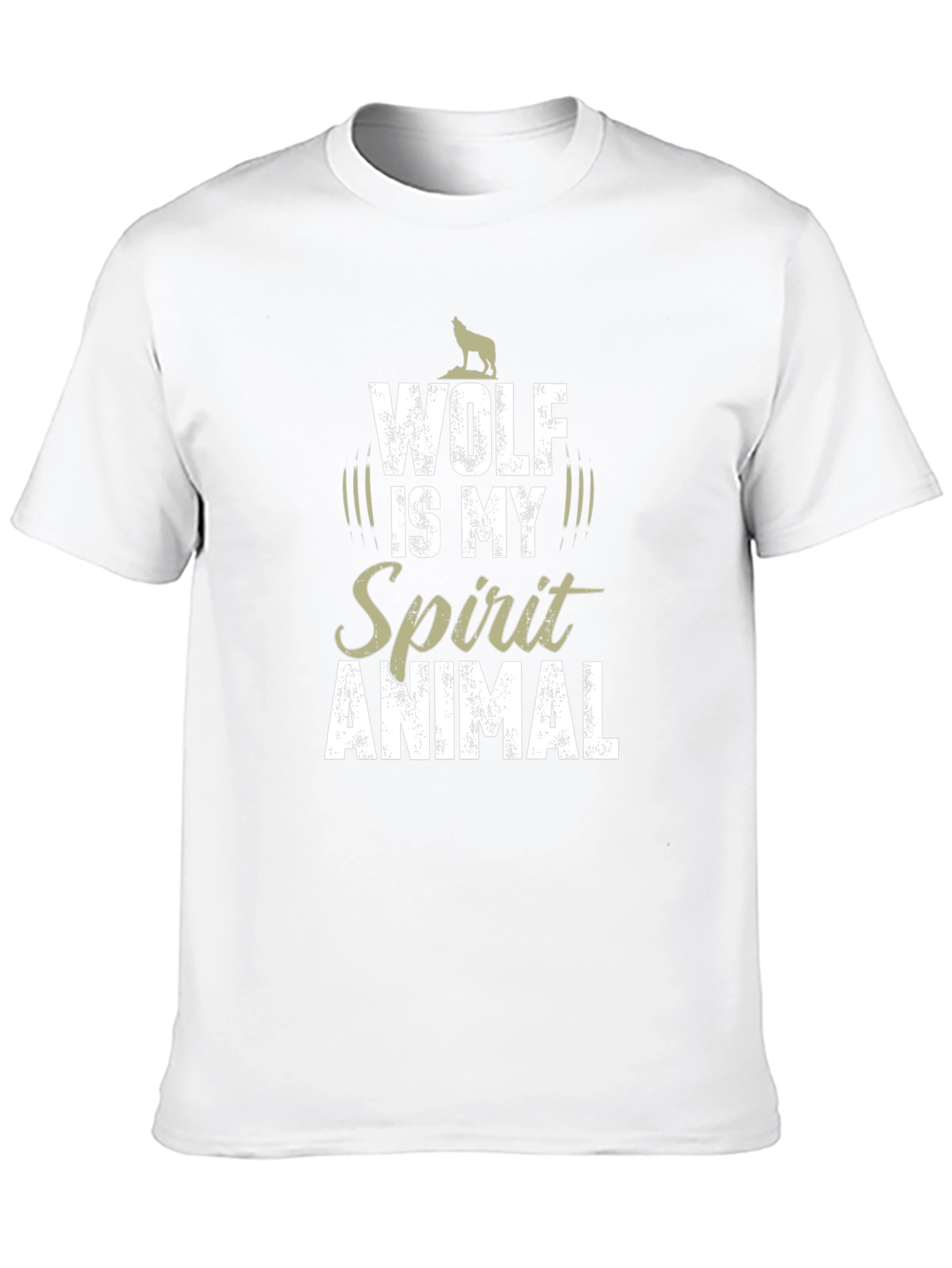 Wolf Spirit Animal Graphic T-Shirt - Black