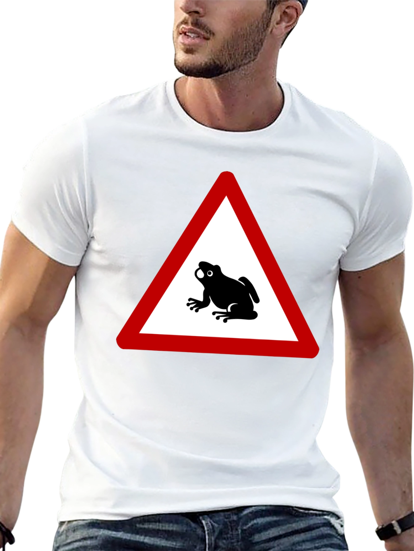 Frog Crossing T-Shirt - Funny Warning Sign Tee