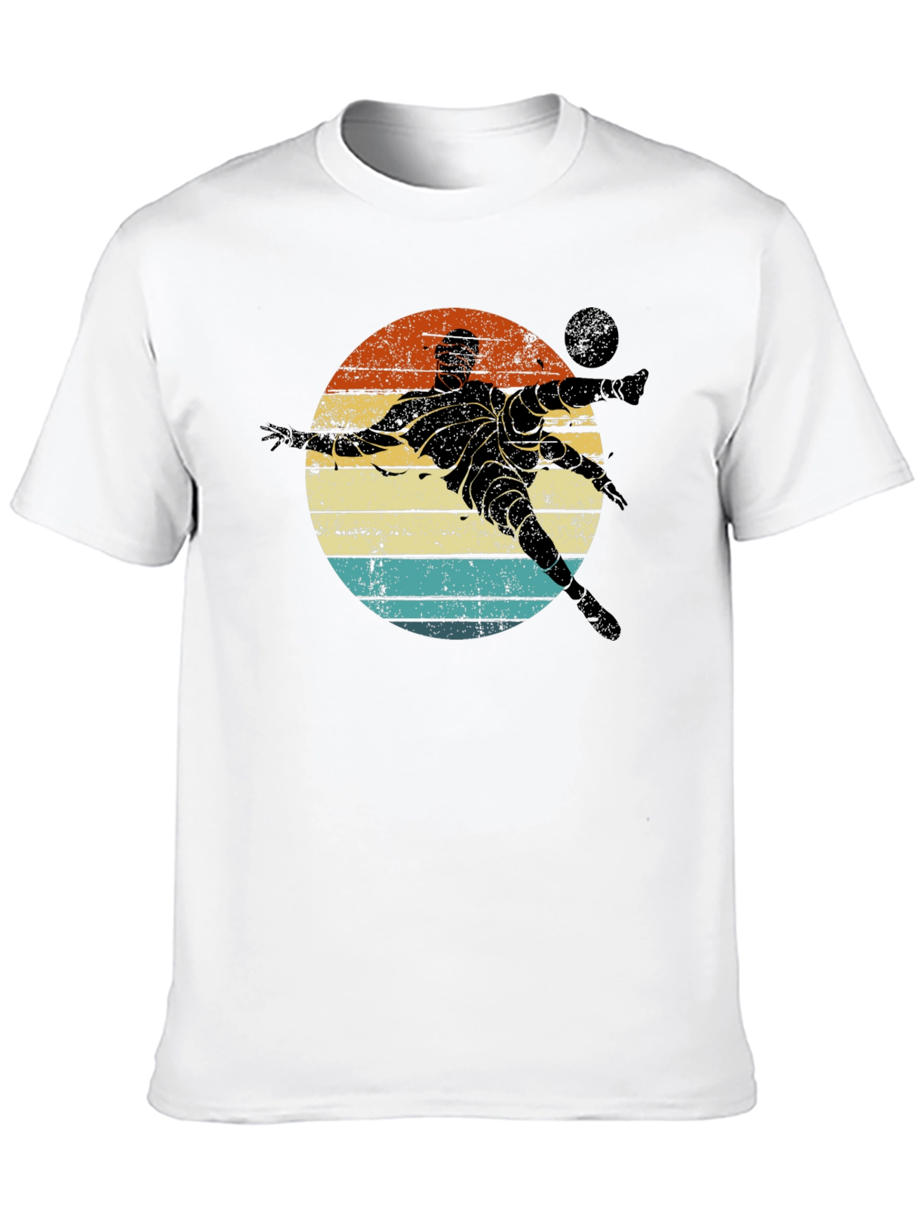 Retro Soccer Player Graphic T-Shirt
