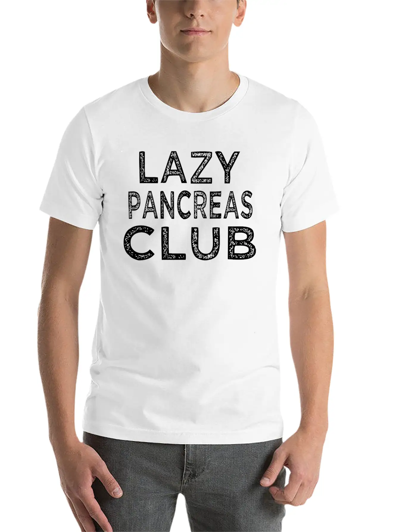 Lazy Pancreas Club Comfortable Minimalist Graphic Tee – Summer Style Essential
