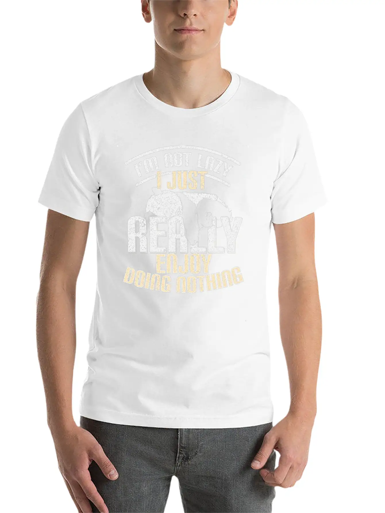 Lazy Panda Unisex Short Sleeve Soft Cotton T-Shirt – Casual Everyday Wear