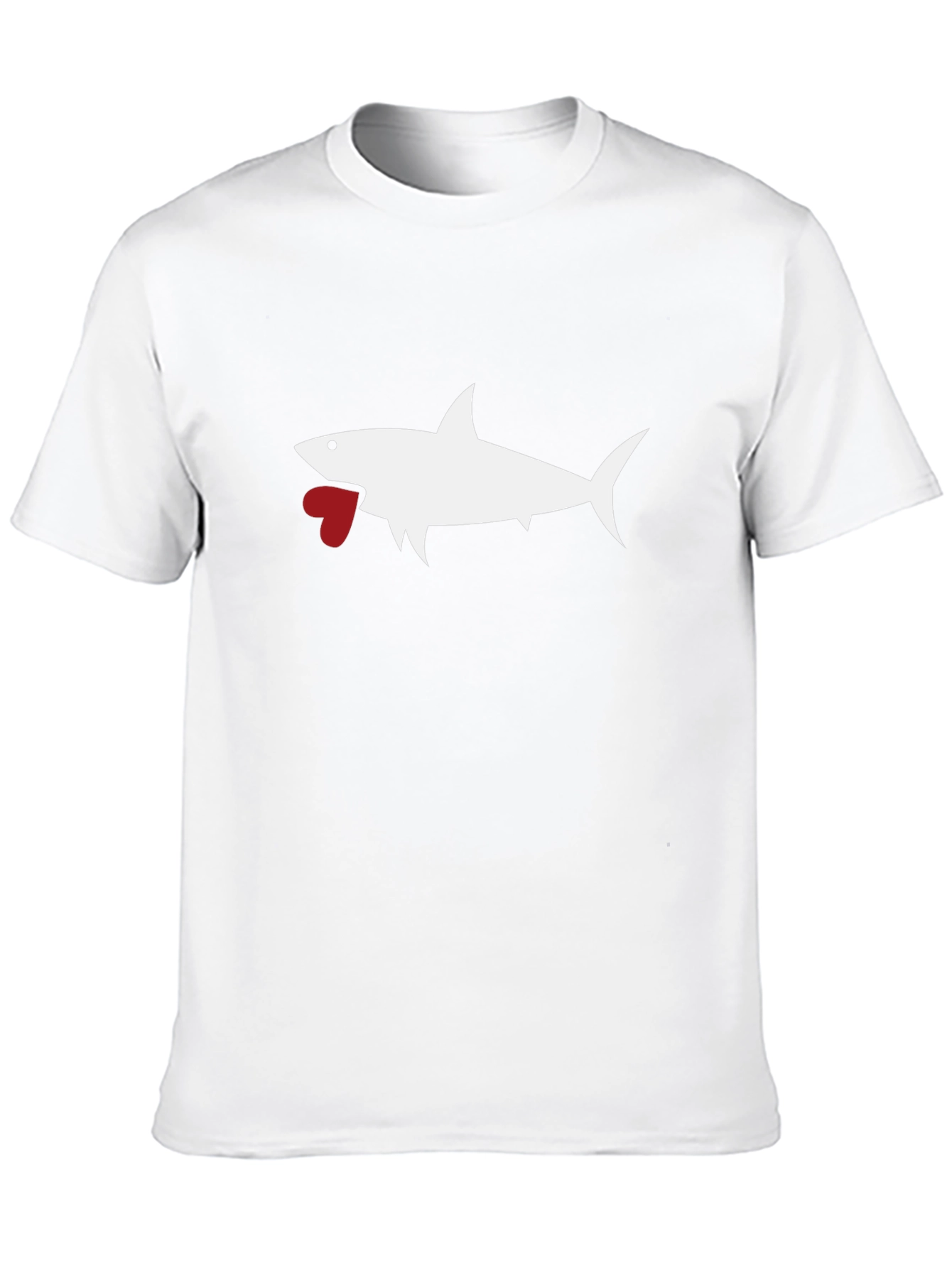 Shark Heart Graphic Tee - Black Cotton T-Shirt