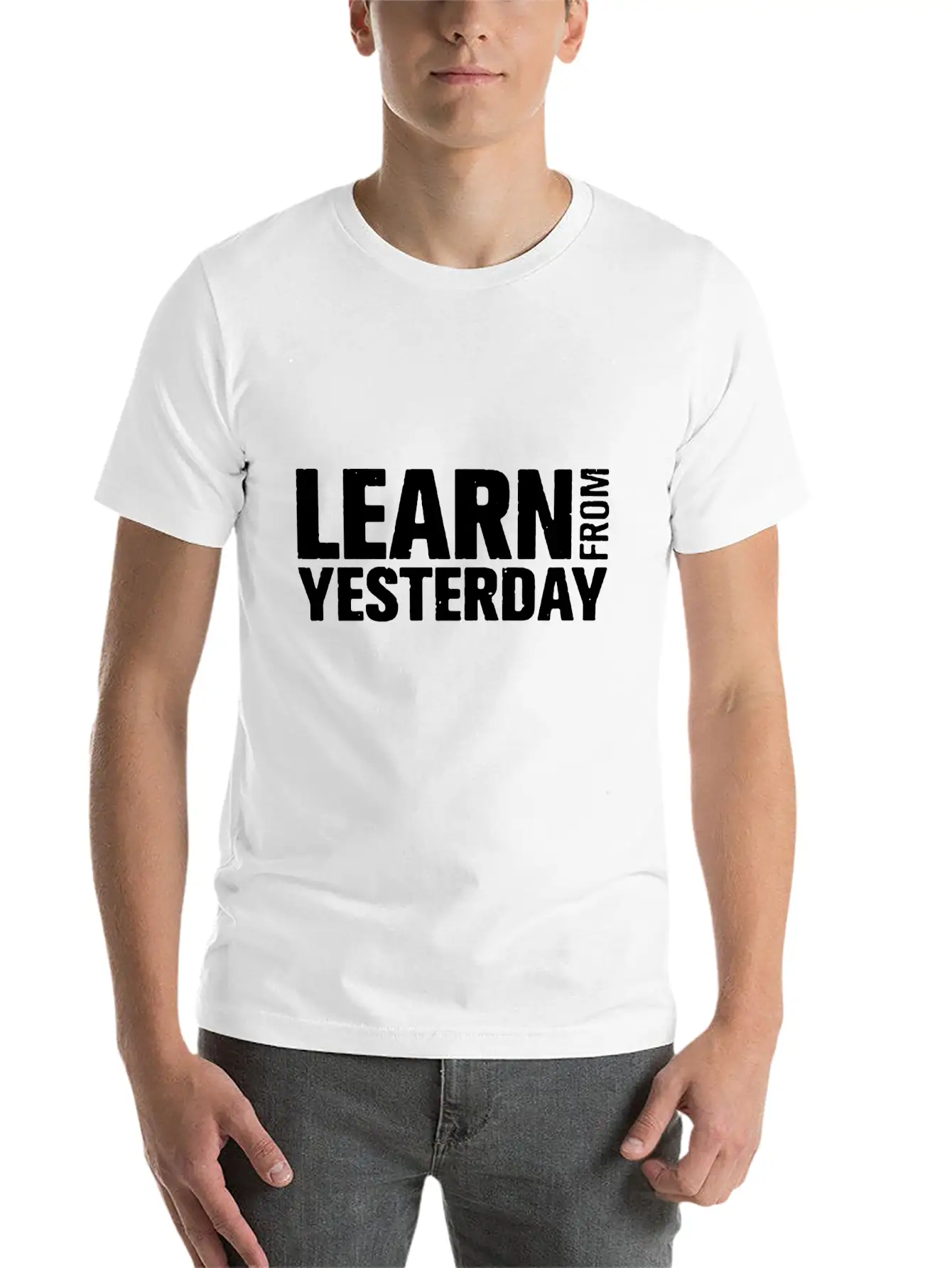Learn From Yesterday Funny Comfortable Minimalist Graphic Tee – Summer Style Essential