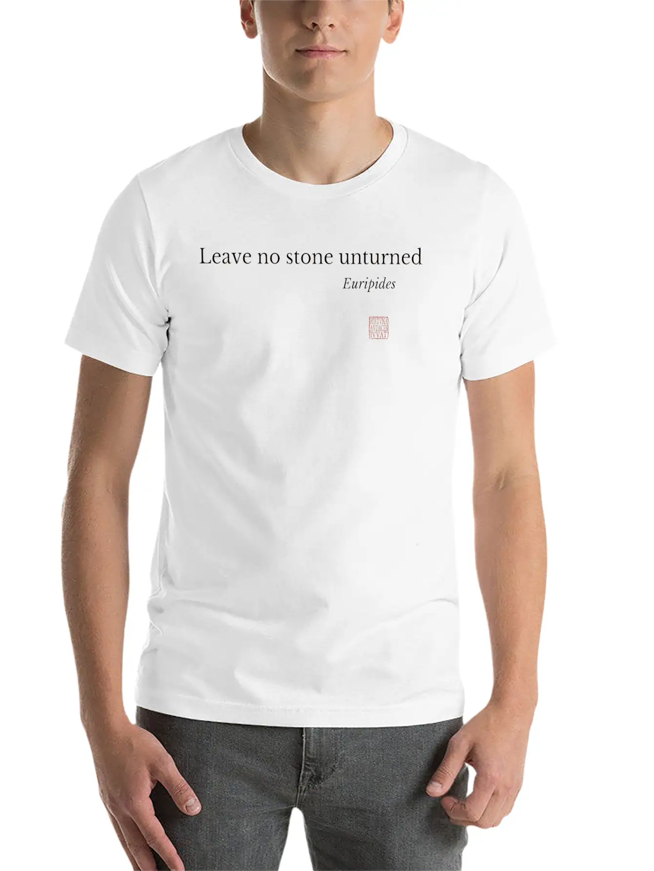Leave No Stone Unturned Unisex Short Sleeve Soft Cotton T-Shirt – Casual Everyday Wear