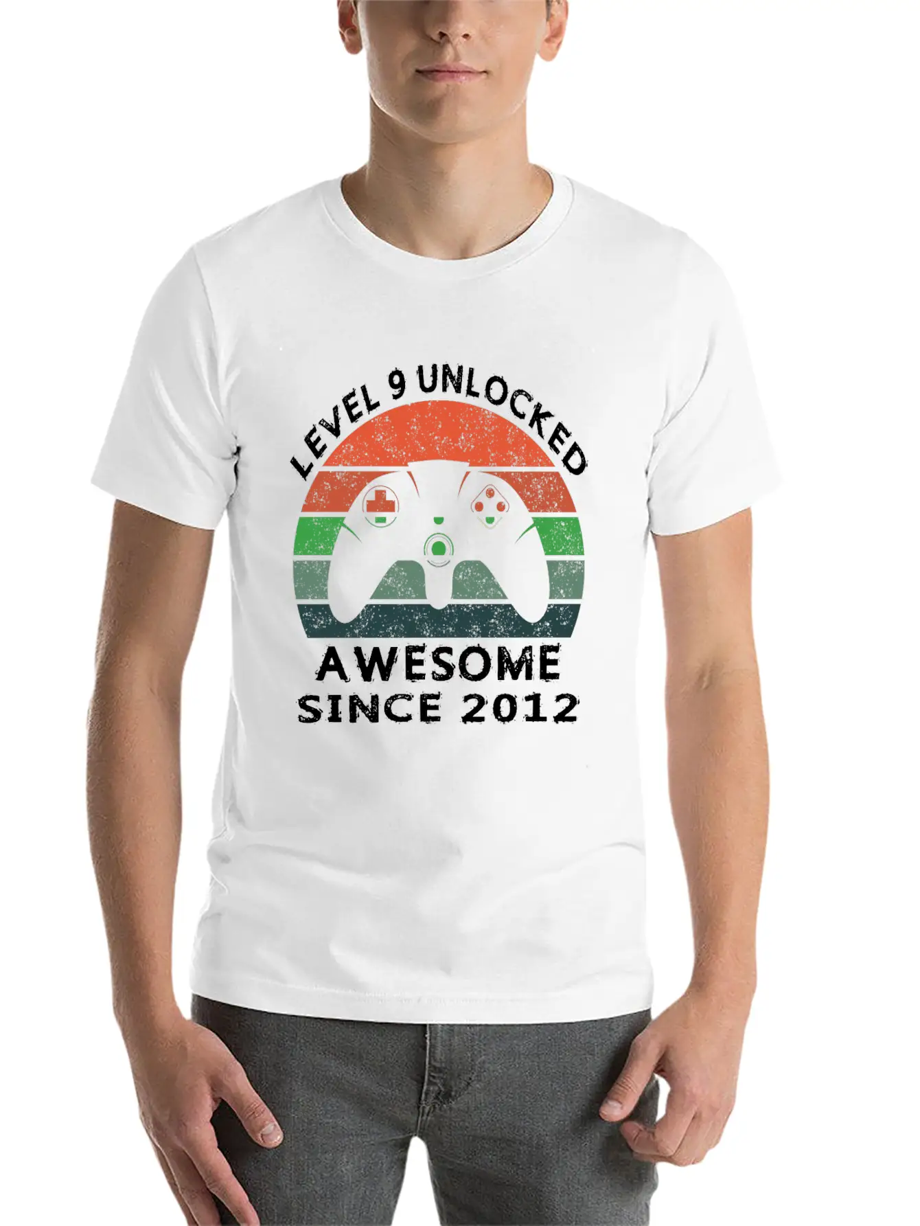 Level 9 Unlocked Awesome Since 2012 Video Game 9th Unisex Casual T-Shirt – Clean Design For Daily Comfort