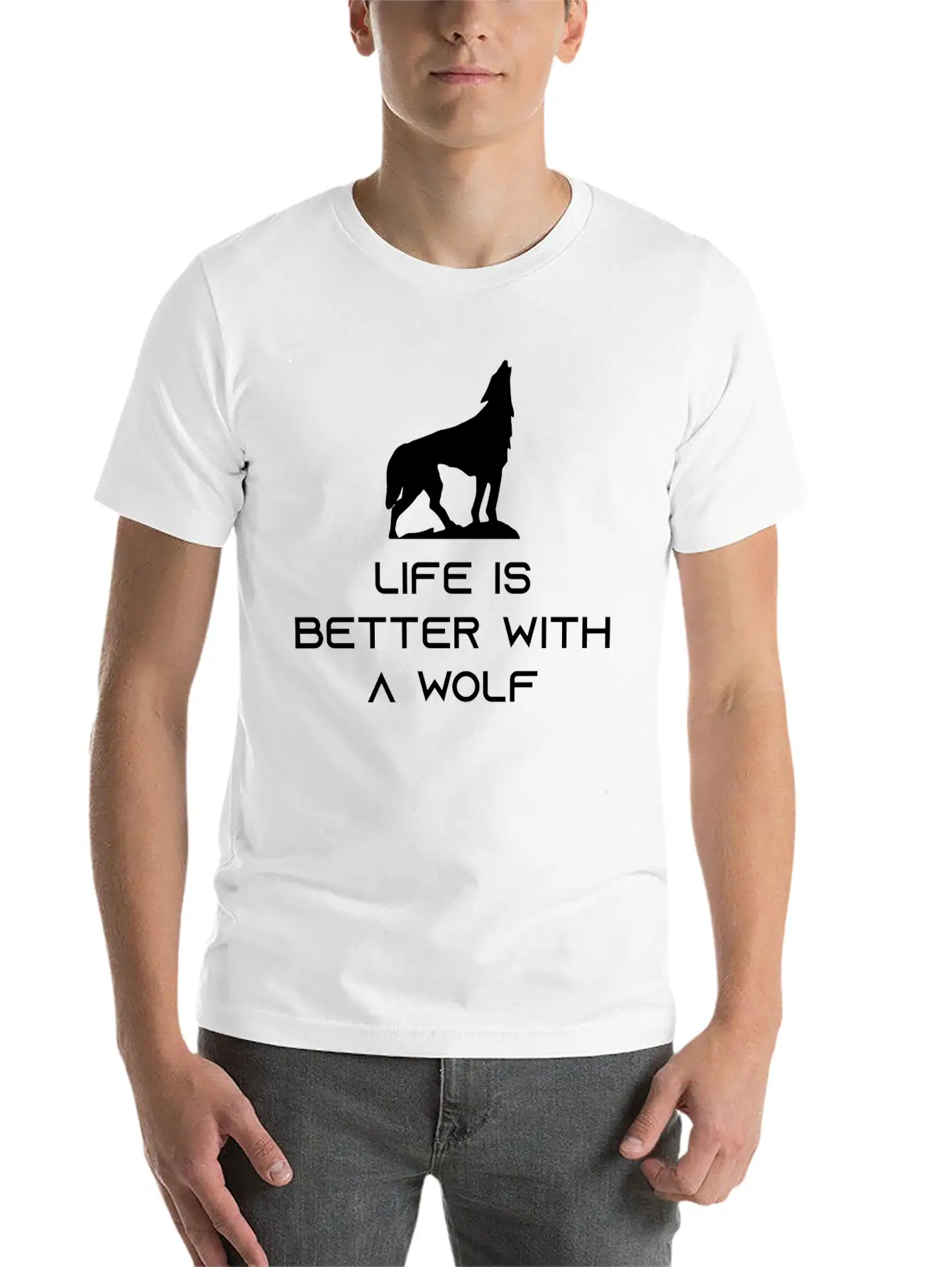 Life Is Better With A Wolf Essential Unisex Summer Tee – Soft Cotton Casual Fit