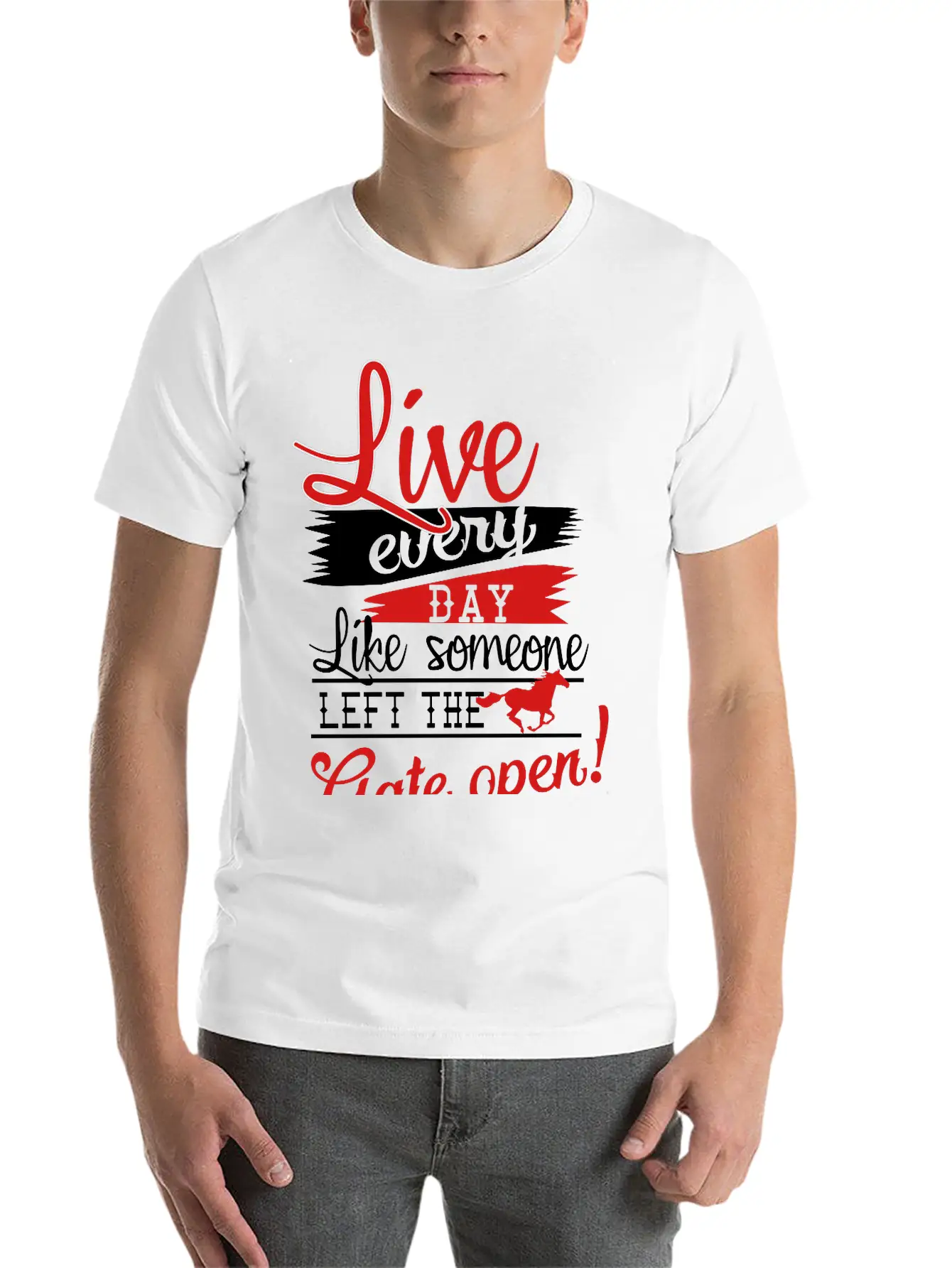 Live Every Day.... Gate Open Stylish Everyday T-Shirt – Unisex Basic Cotton Tee