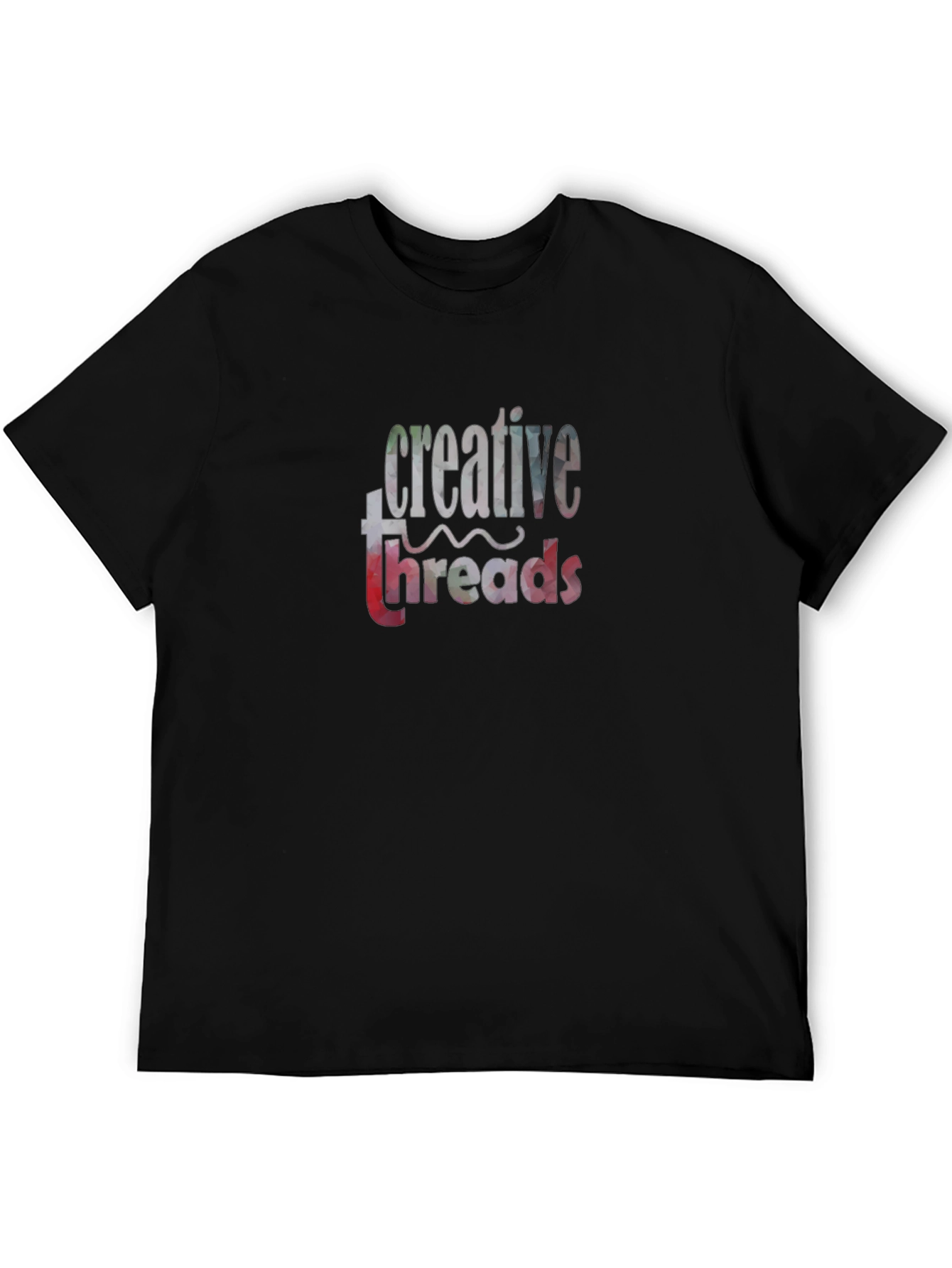 Creative Threads Graphic Tee - Stylish Black T-Shirt