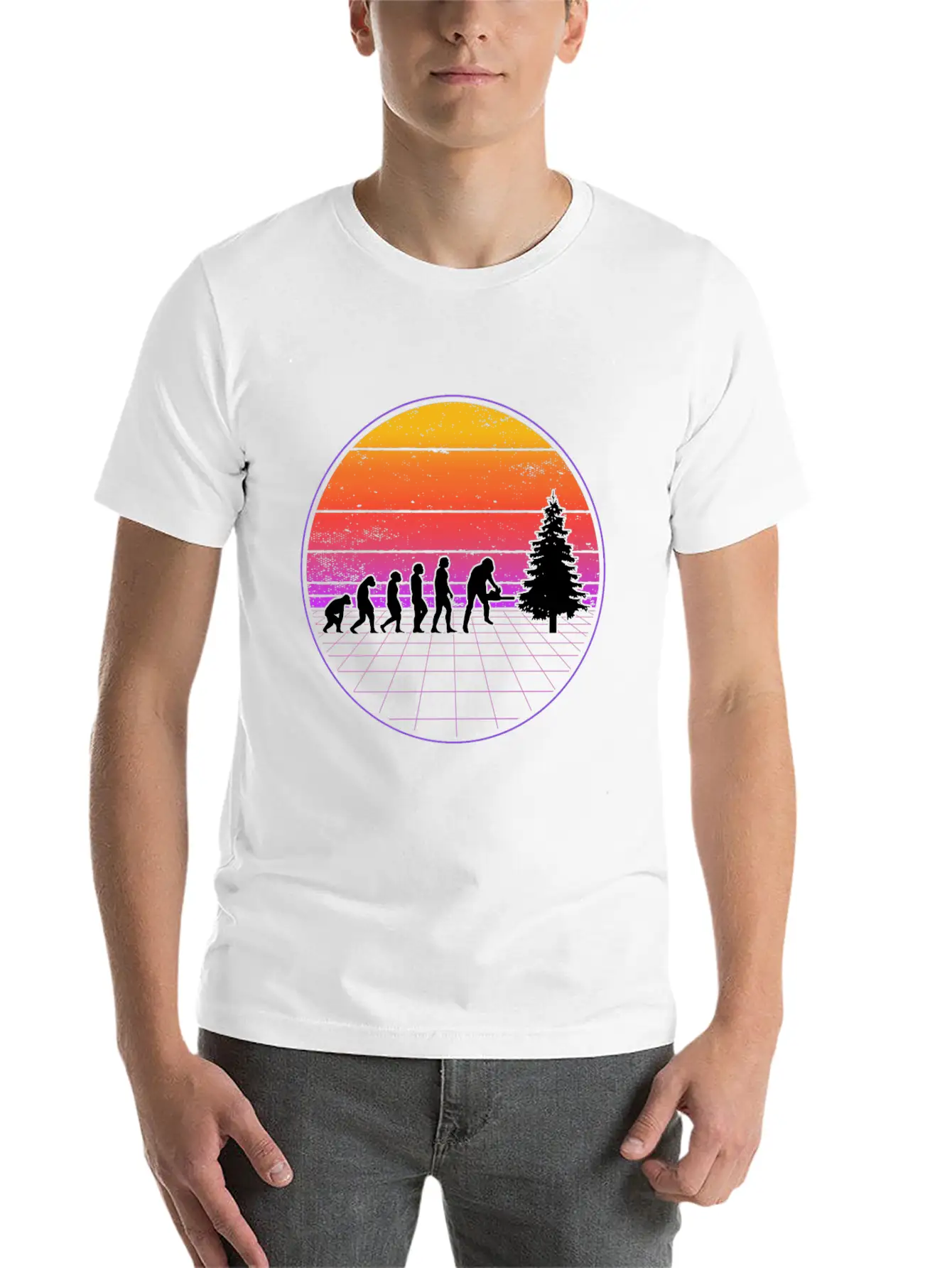 Logger Evolution Vaporwave Forester Unisex Casual T-Shirt – Clean Design For Daily Comfort