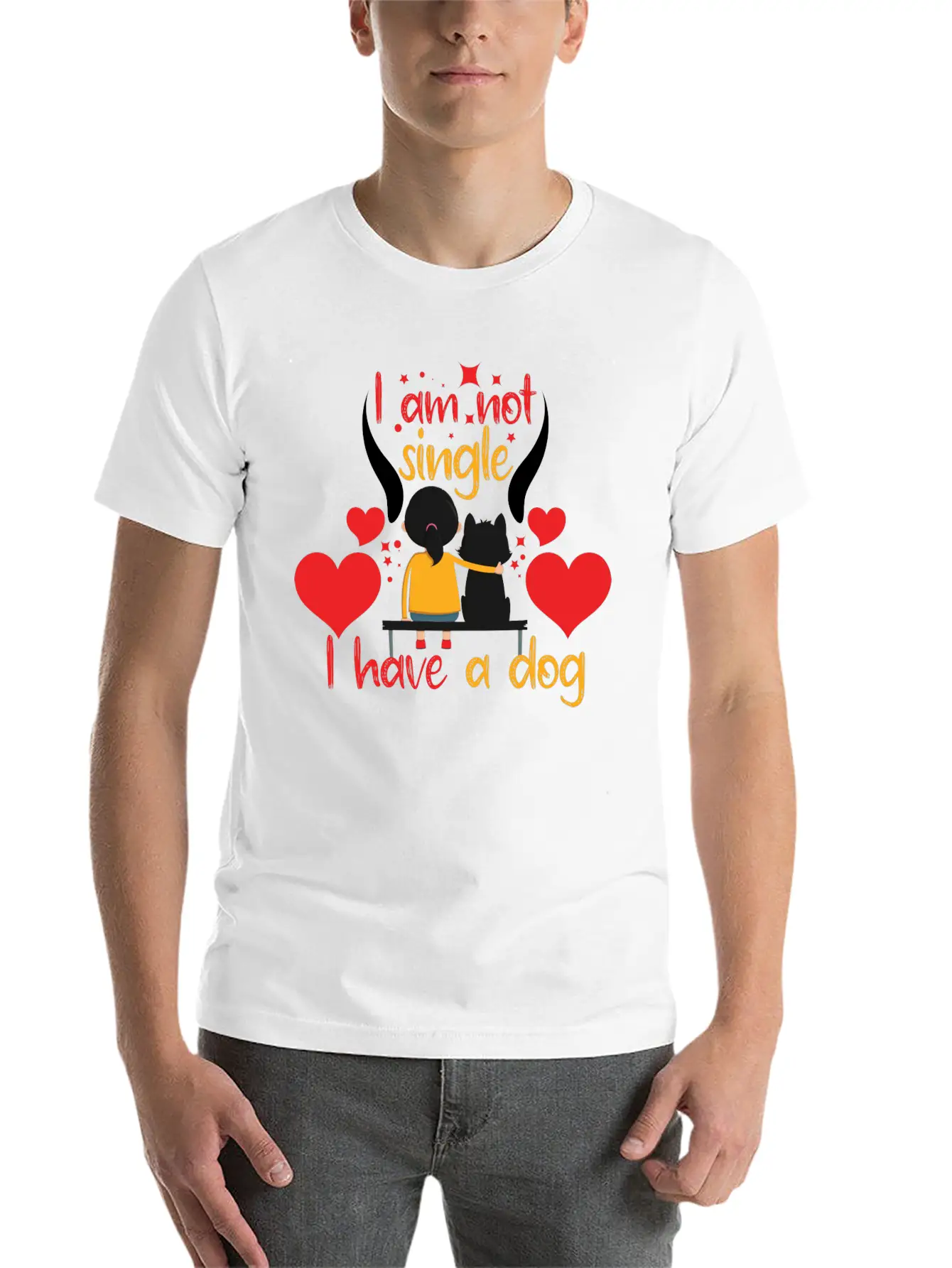 Love Dog Comfortable Minimalist Graphic Tee – Summer Style Essential