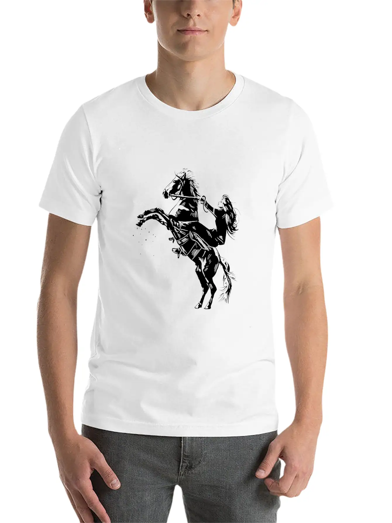 Love Horses Animal Just A Girl Who Love Horses Unisex Short Sleeve Soft Cotton T-Shirt – Casual Everyday Wear