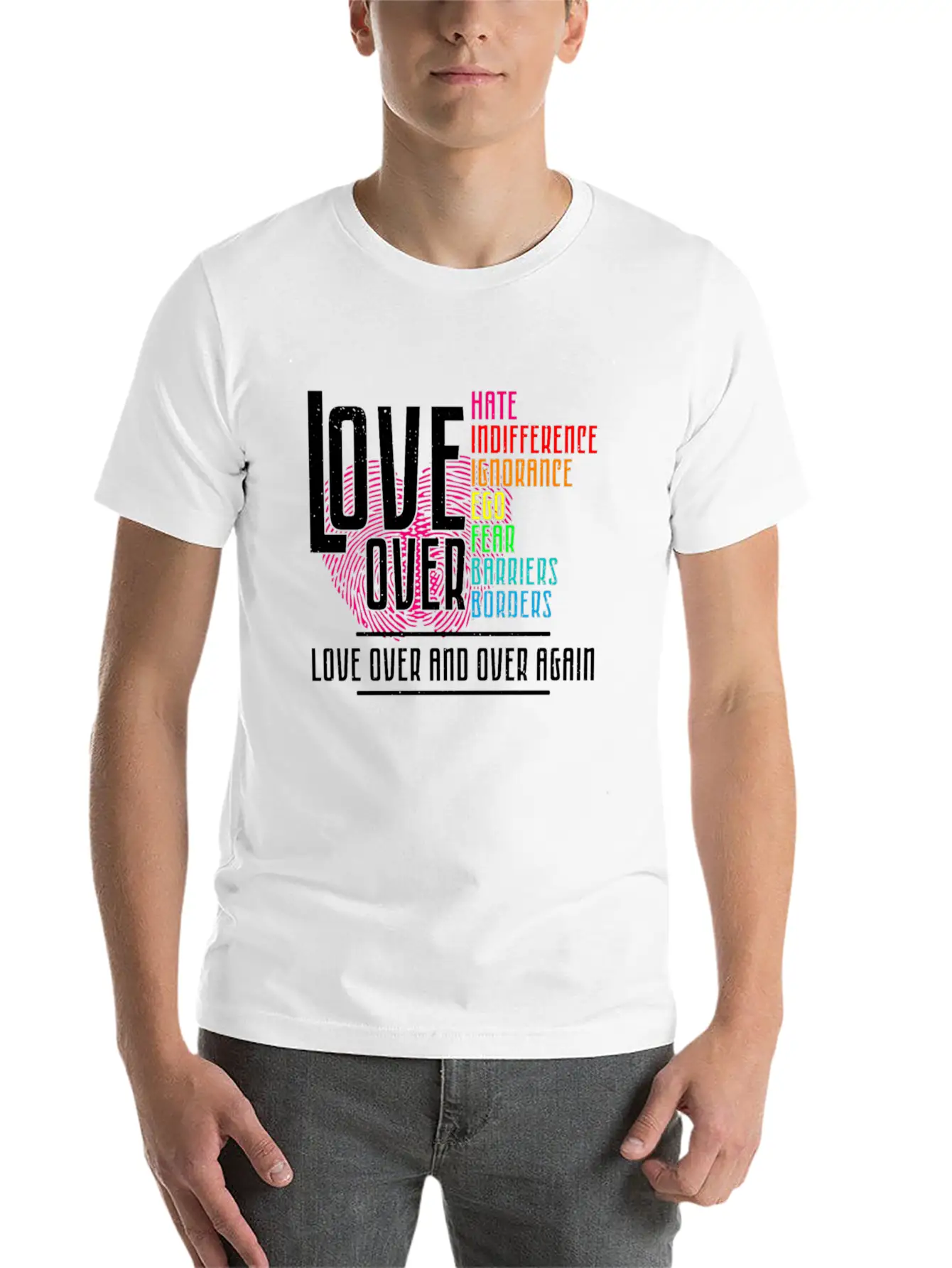 Love Over For Light Stylish Everyday T-Shirt – Unisex Basic Cotton Tee
